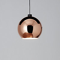 GoodHome Pocyon Copper effect Light shade (D)28cm