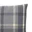 GoodHome Podor Grey Check Indoor Cushion (L)45cm x (W)45cm
