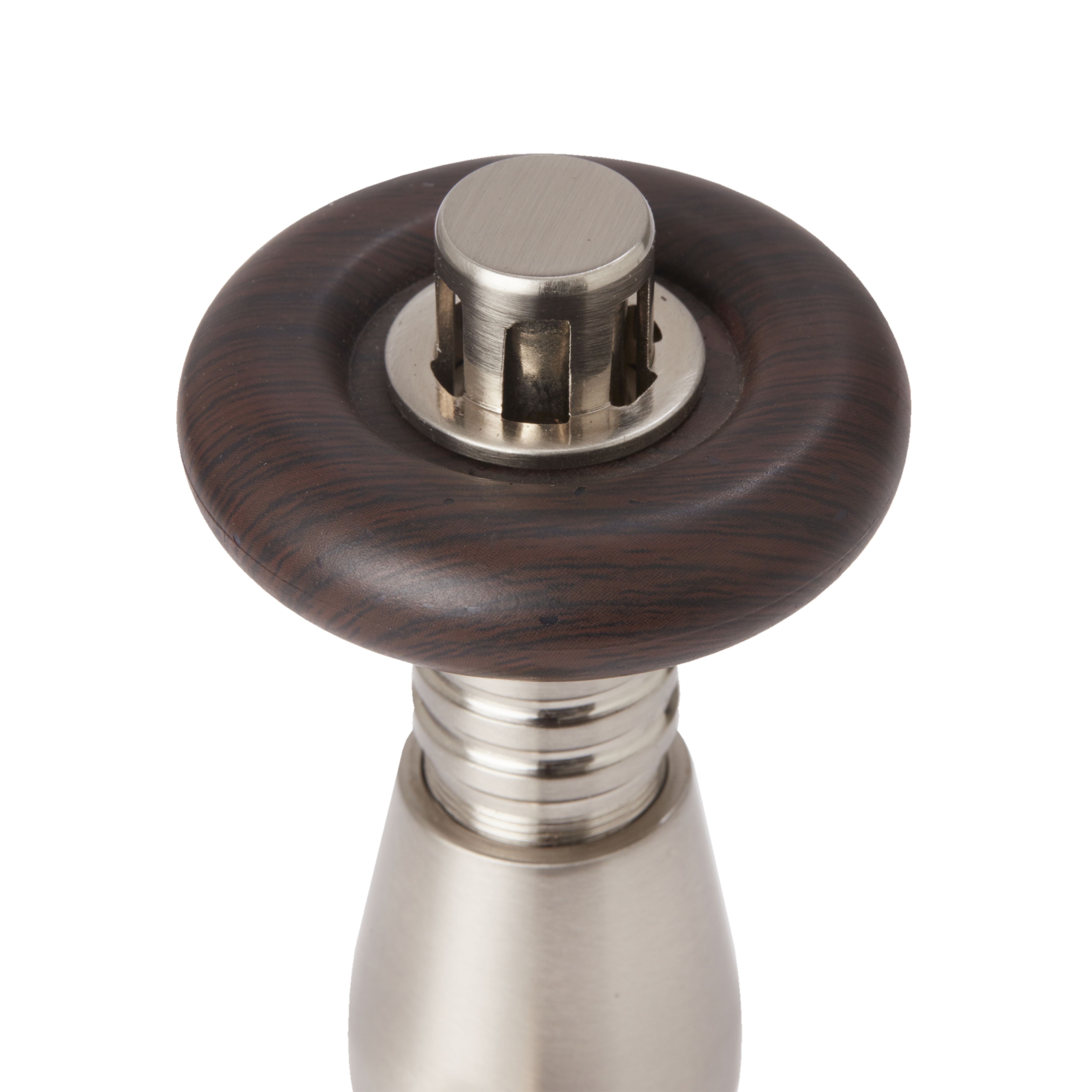 GoodHome Polished Anthracite Angled Thermostatic Radiator valve & lockshield (Dia)15mm x ½"