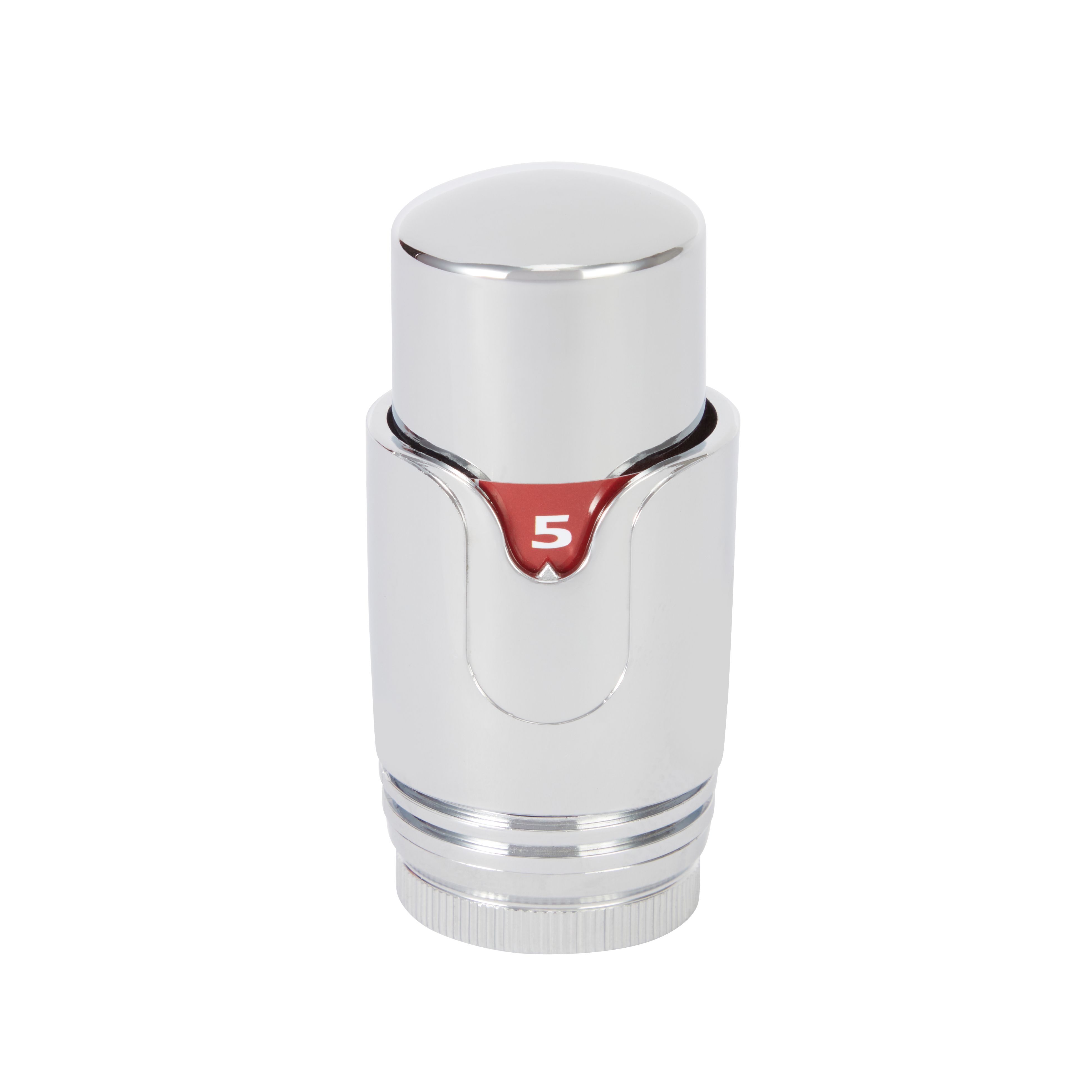 GoodHome Polished Straight Thermostatic Radiator valve & lockshield (Dia)15mm x ½"