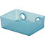 GoodHome Polypropylene Blue Storage basket