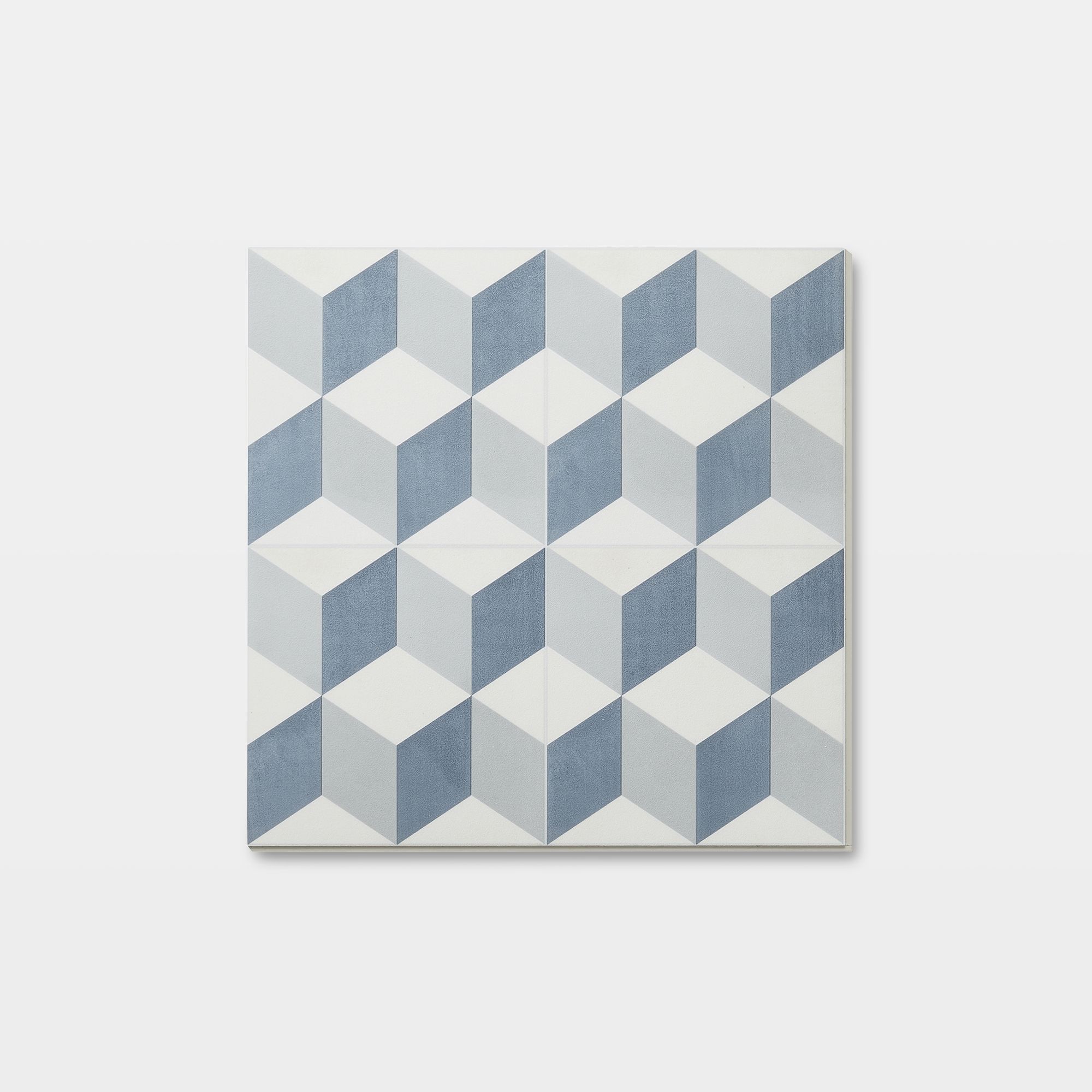 GoodHome Poprock Blue Geometric Mosaic effect Self adhesive Vinyl tile, Pack of 14