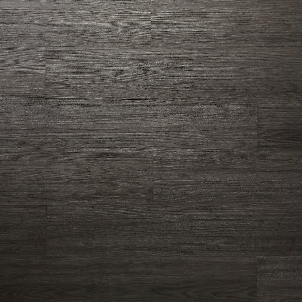 Goodhome Poprock Dark Grey Wood Planks, Grey Wood Effect Vinyl Flooring Planks