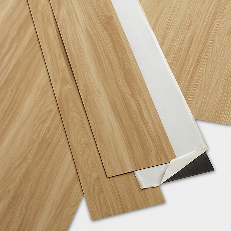 Goodhome Poprock Maple Wood Planks, Vinyl Floor Tile Adhesive B Q