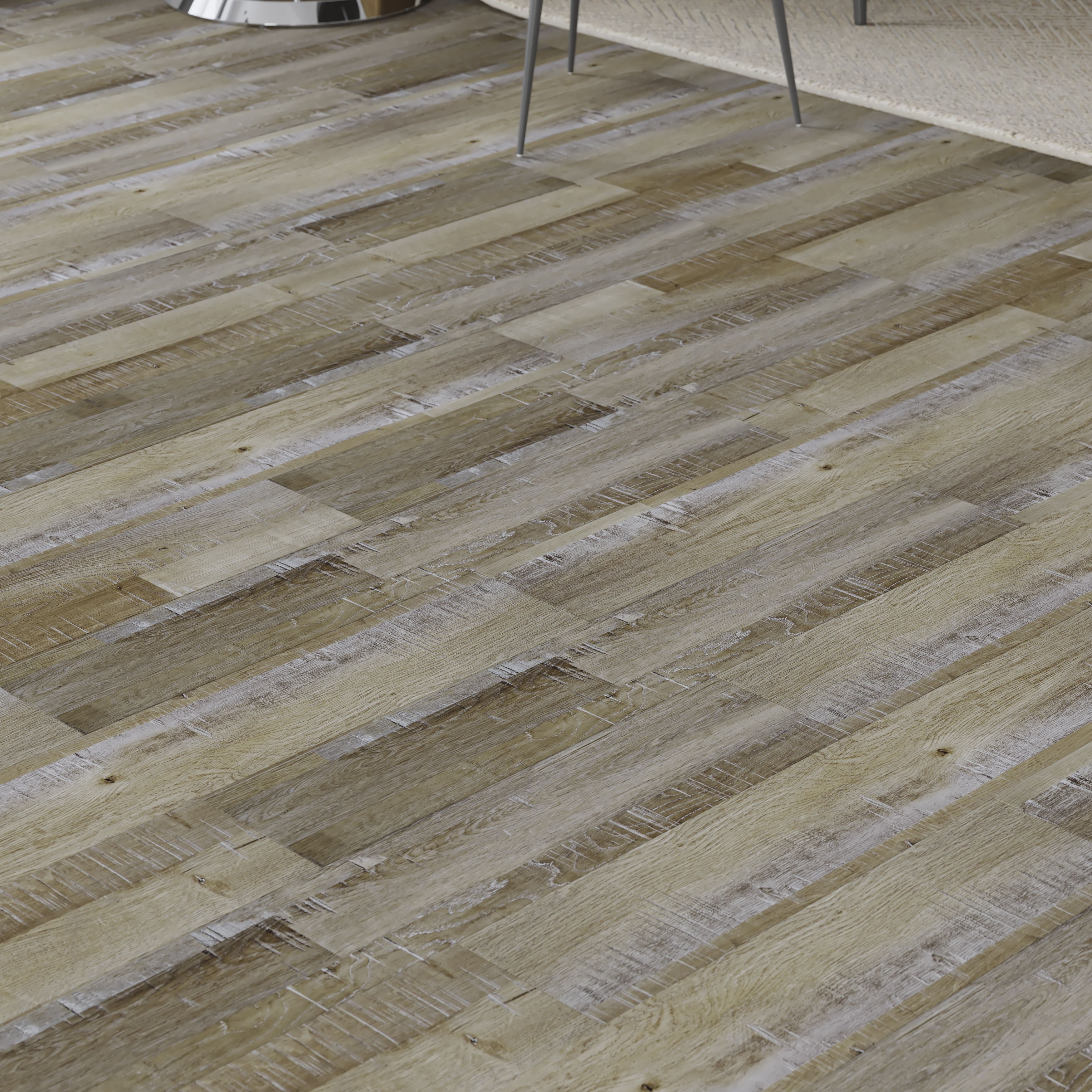 GoodHome Poprock Wood effect Wood effect Self-adhesive Vinyl plank, Pack of 8