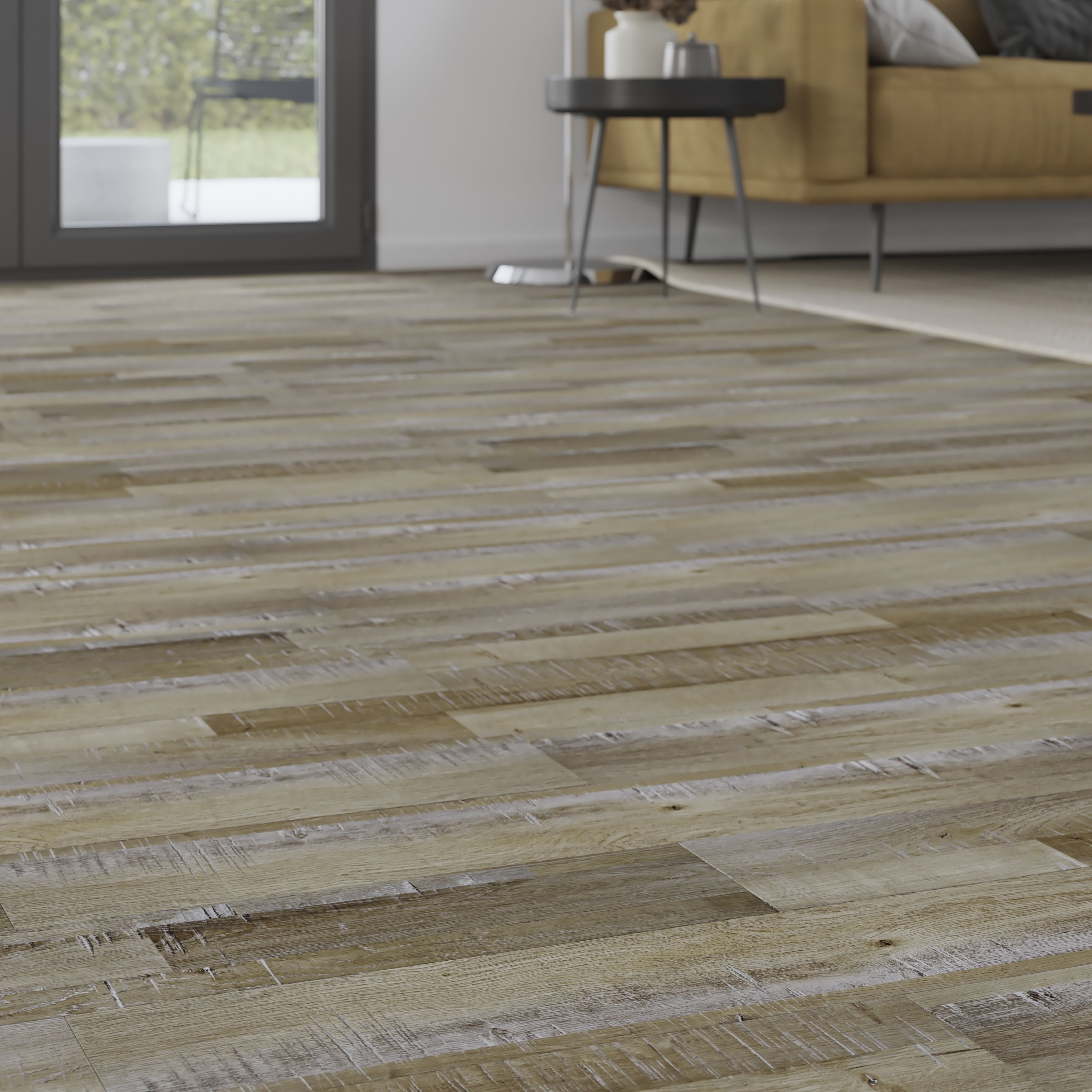 GoodHome Poprock Wood effect Wood effect Self-adhesive Vinyl plank, Pack of 8