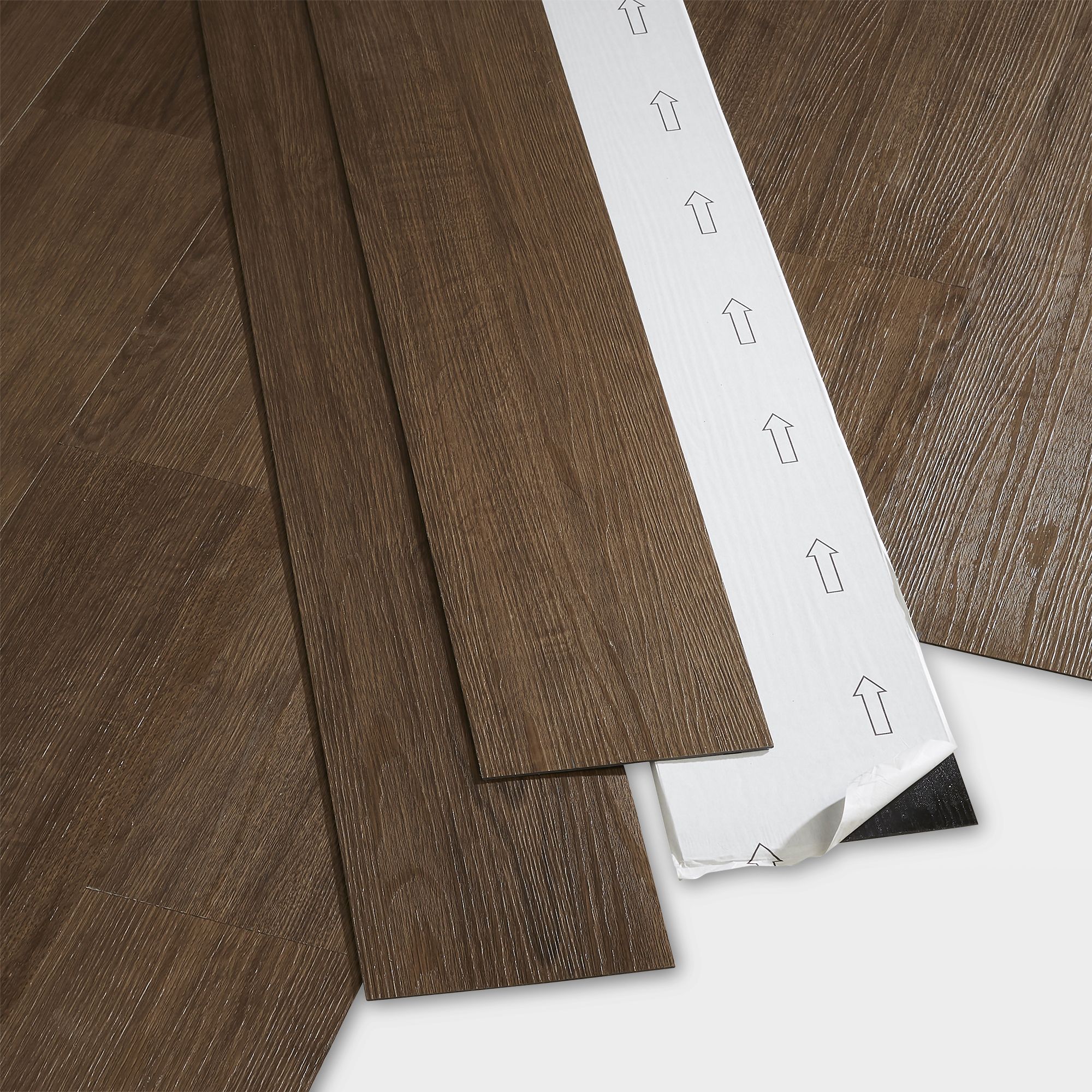 GoodHome Poprock Wood planks Wood effect Self adhesive Vinyl plank, Pack of 7