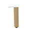 GoodHome Portloe Chêne Wood Adjustable Cabinet legs (H)217mm, Pack of 2