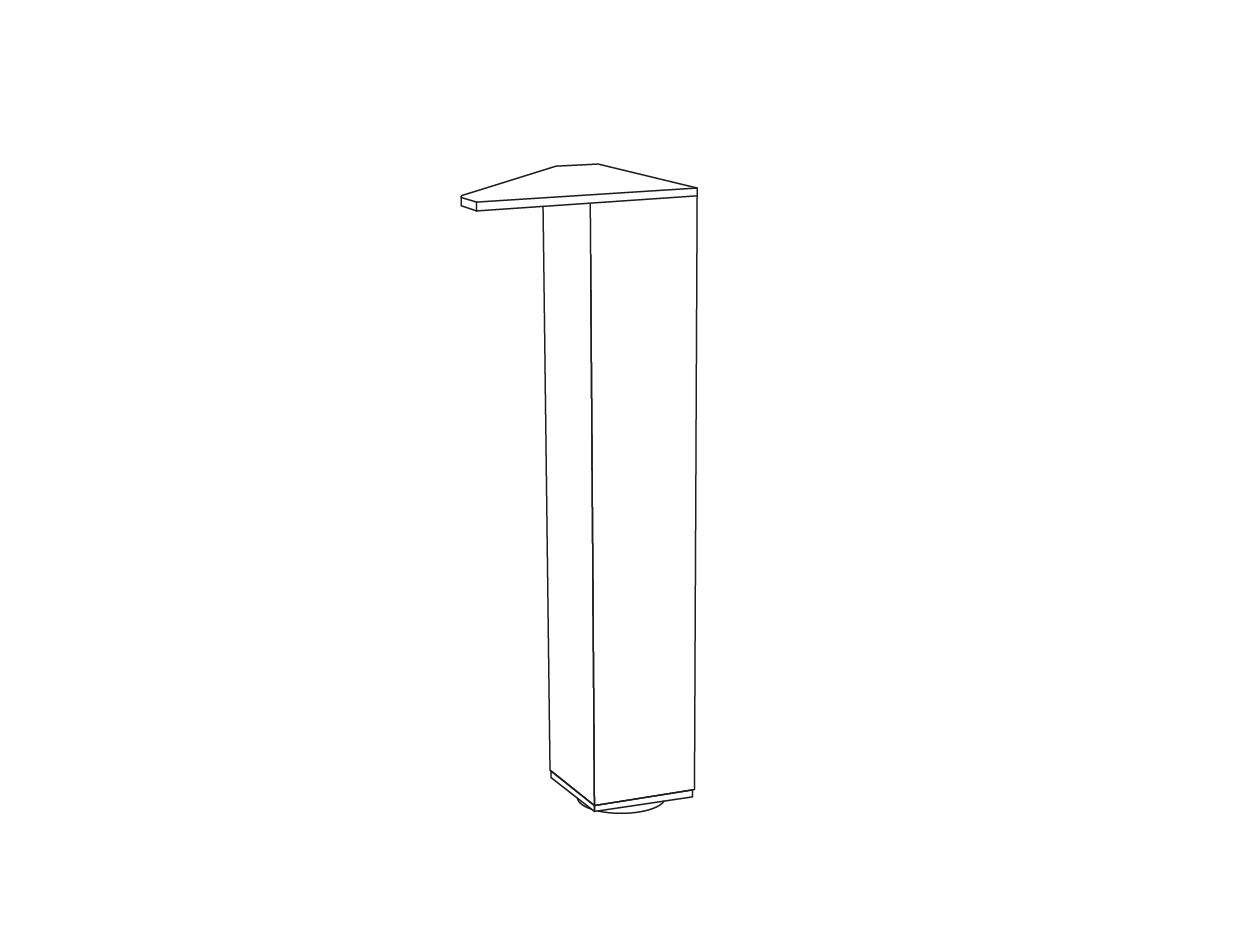 GoodHome Portloe Gloss Chrome effect Aluminium Adjustable Cabinet feet (H)230mm (W)40mm, Pair of 2