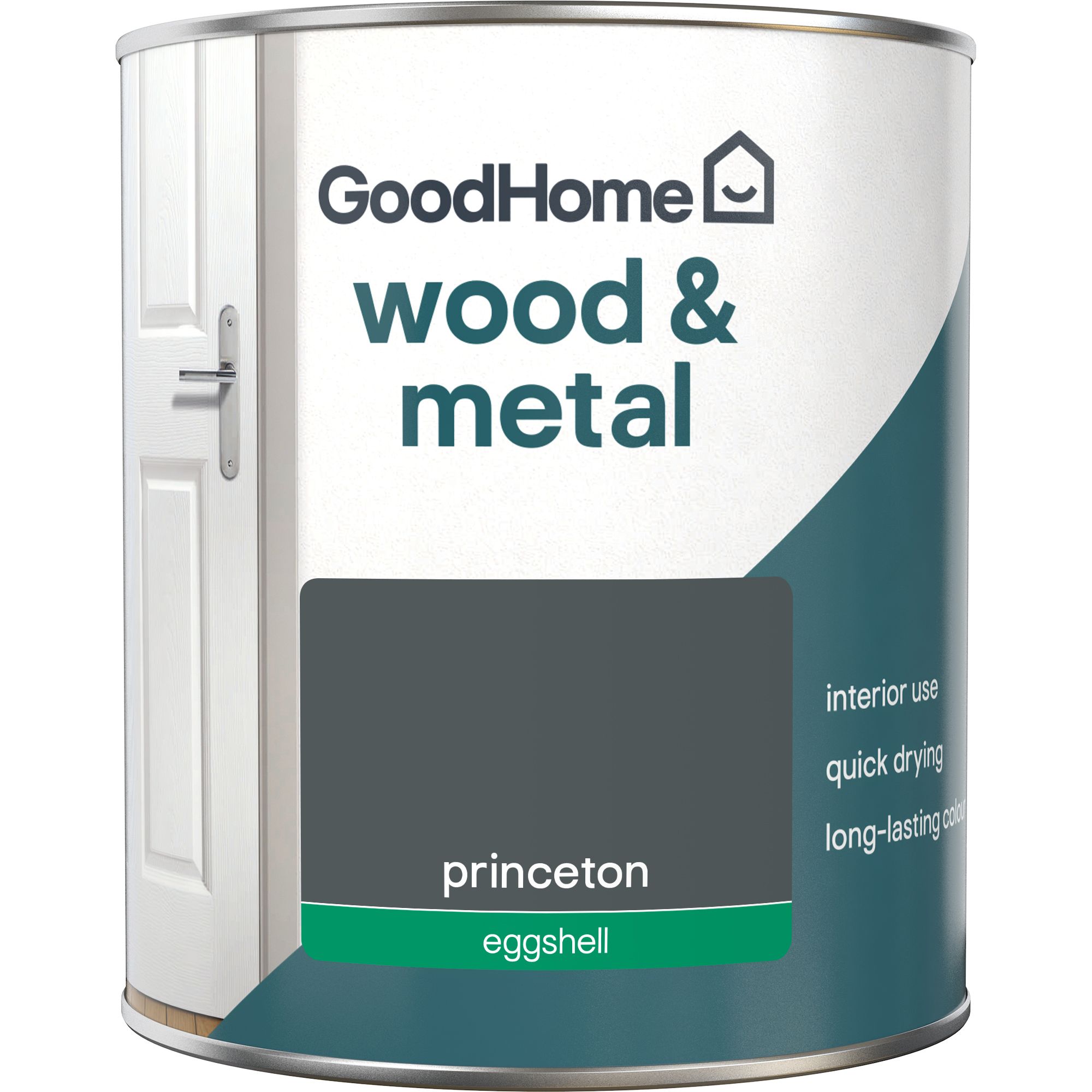 GoodHome Princeton Eggshell Metal & wood paint, 750ml