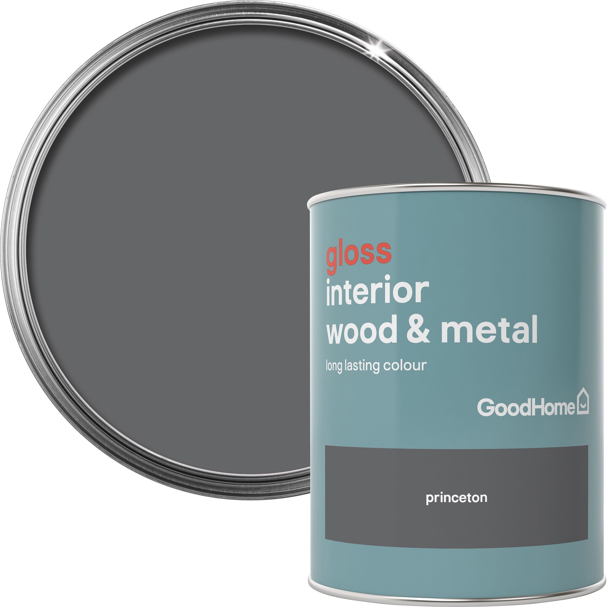 Download GoodHome Princeton Gloss Metal & wood paint, 0.75L | Tradepoint