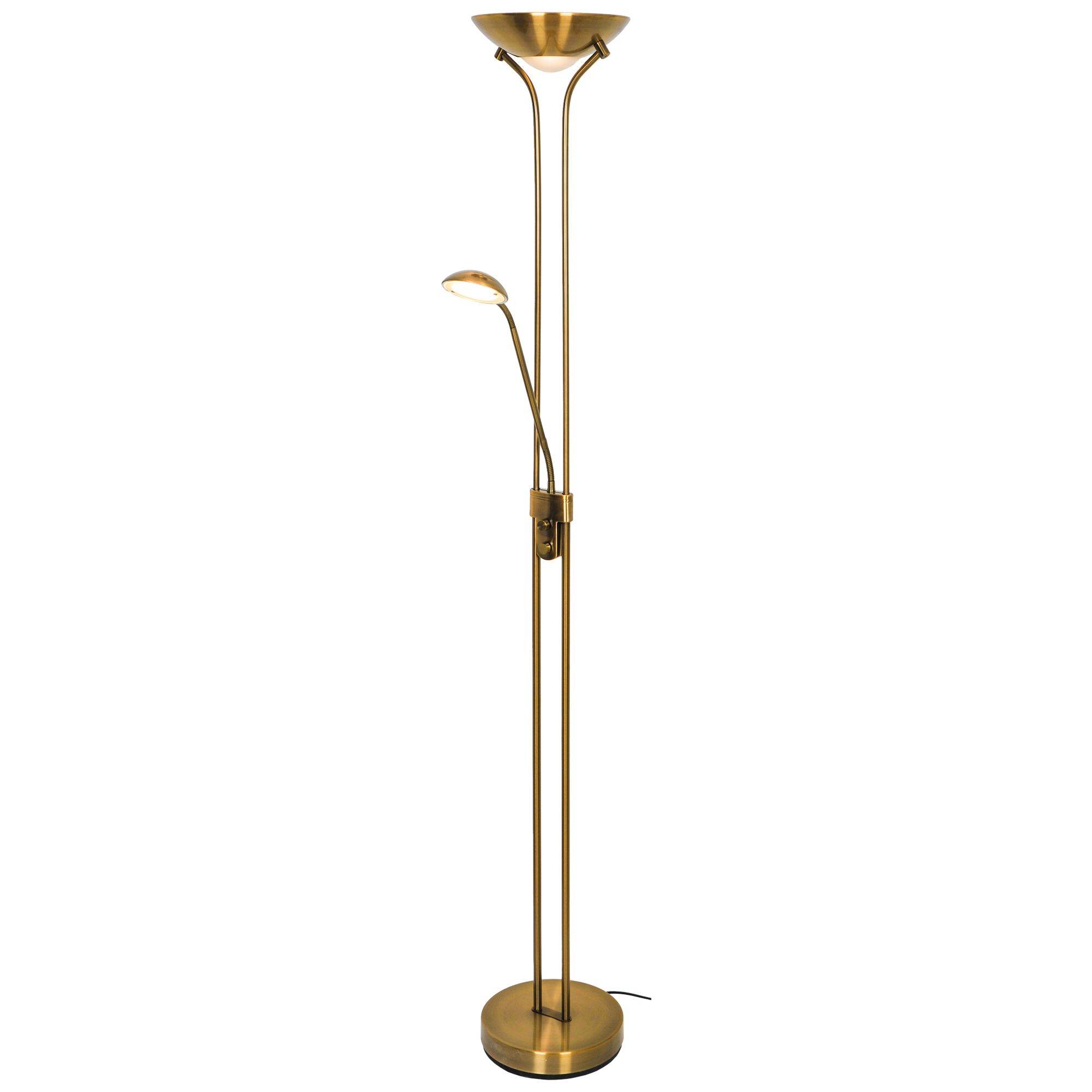 Brass effect deals floor lamp