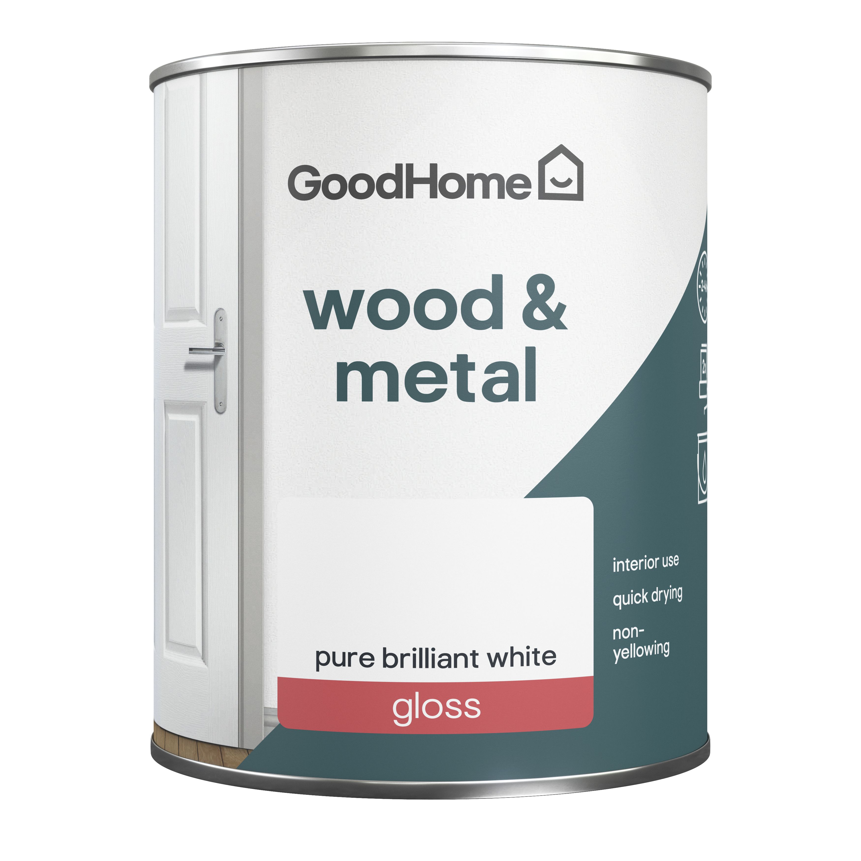 Wood & Metal Paint  Gloss Finish - Brilliant White - 250ml