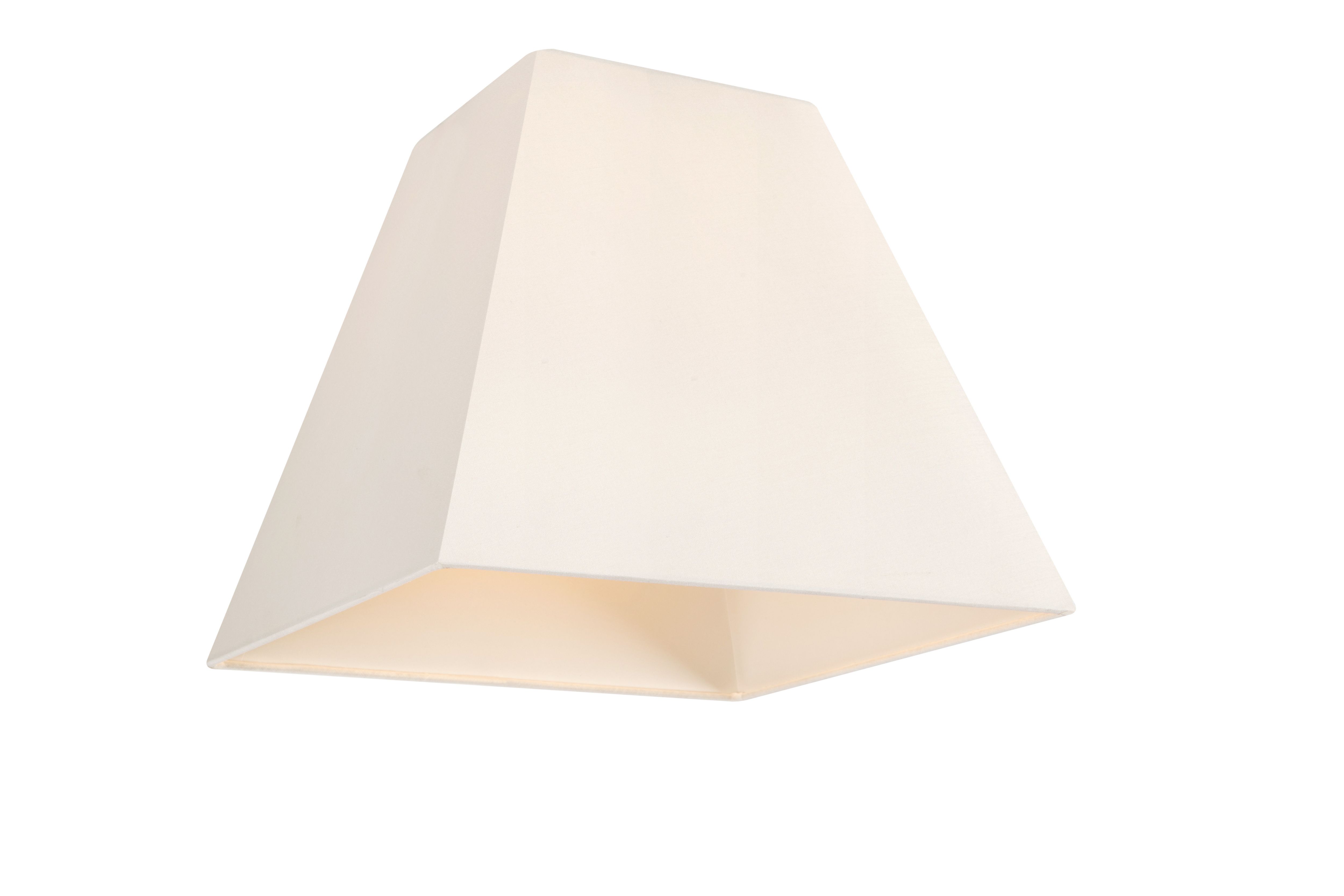GoodHome Qarnay Cream Fabric dyed Light shade (D)20cm
