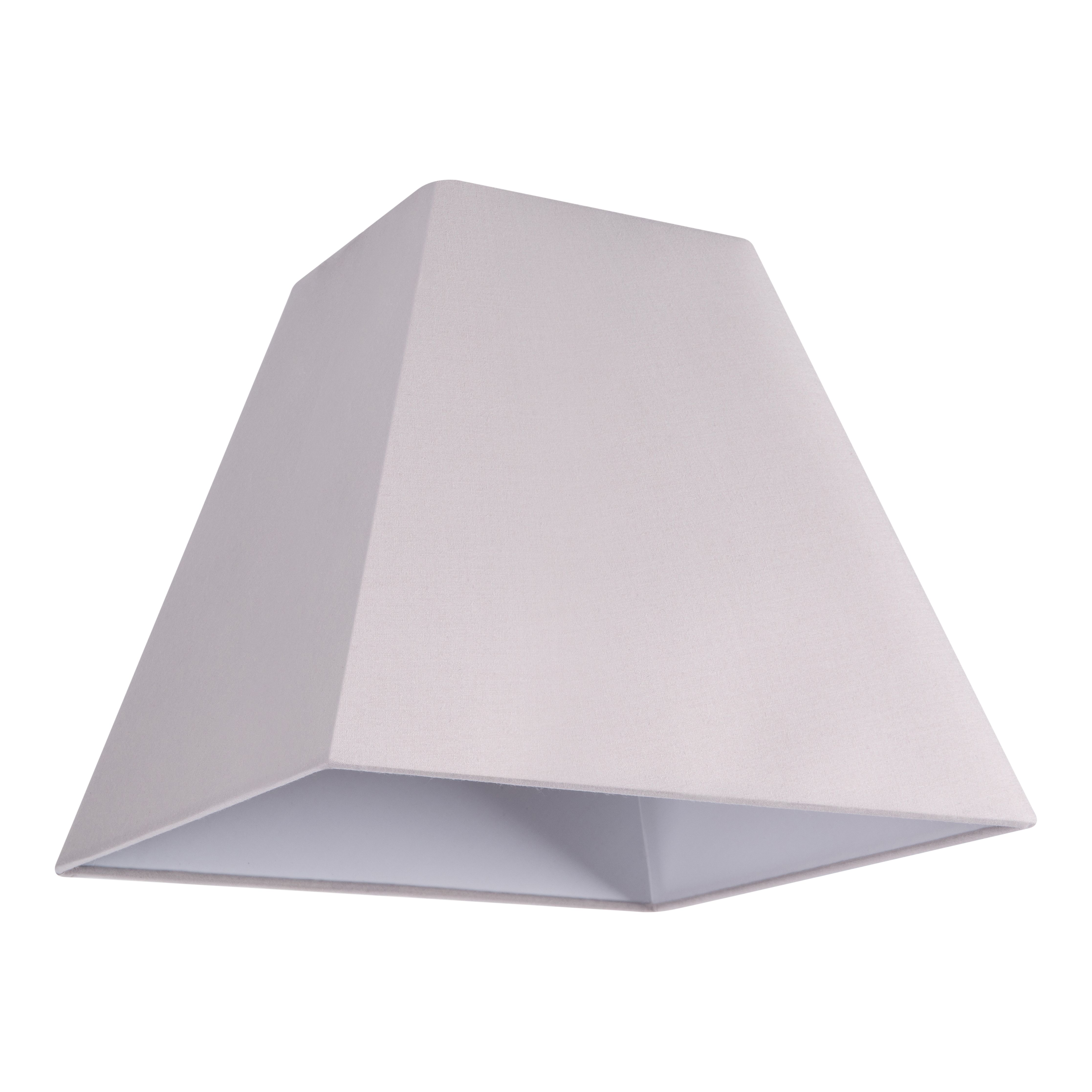 GoodHome Qarnay Light grey Fabric dyed Light shade (D)20cm