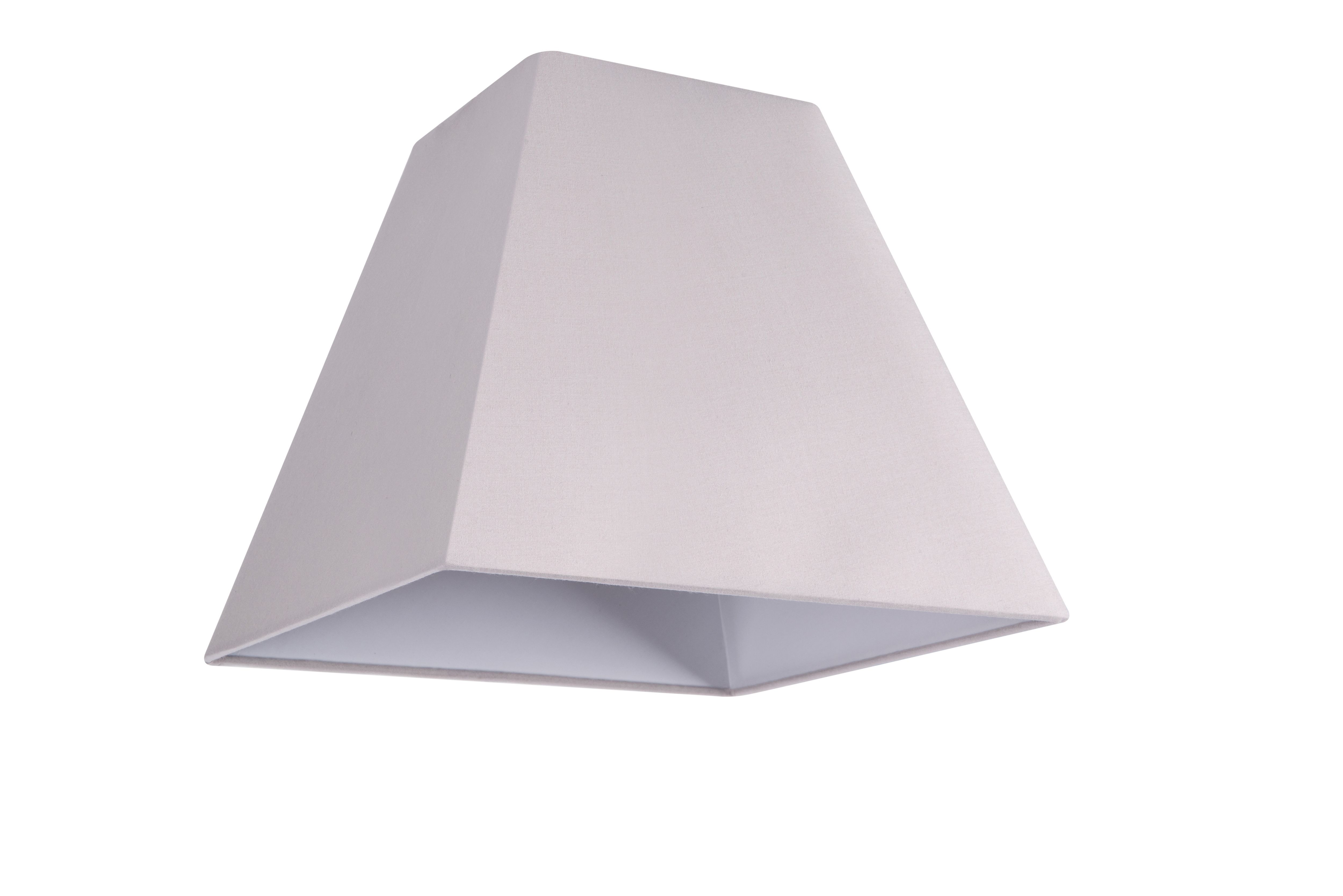 GoodHome Qarnay Light grey Fabric dyed Light shade (D)20cm