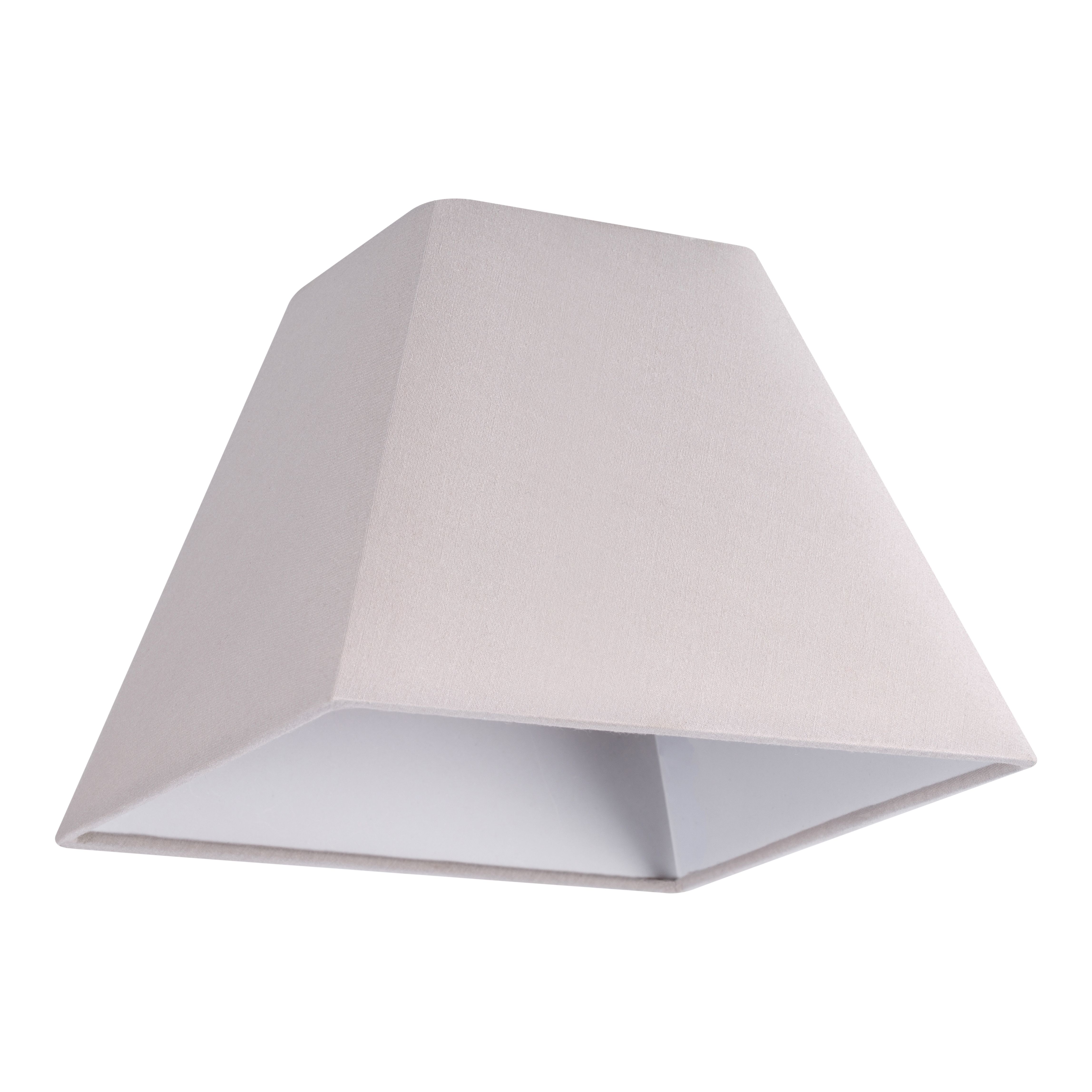 GoodHome Qarnay Light grey Fabric dyed Light shade (D)30cm