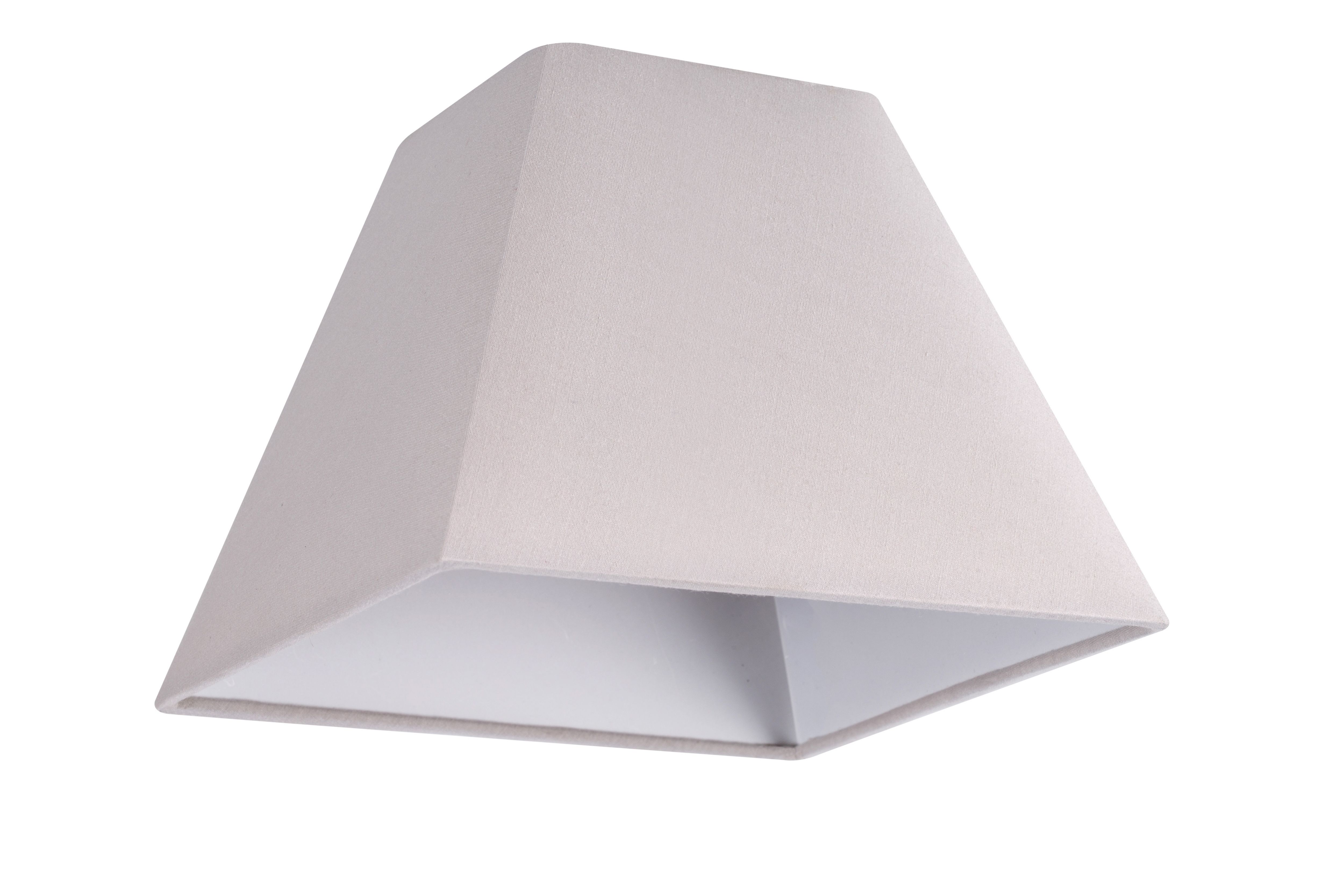 GoodHome Qarnay Light grey Fabric dyed Light shade (D)30cm
