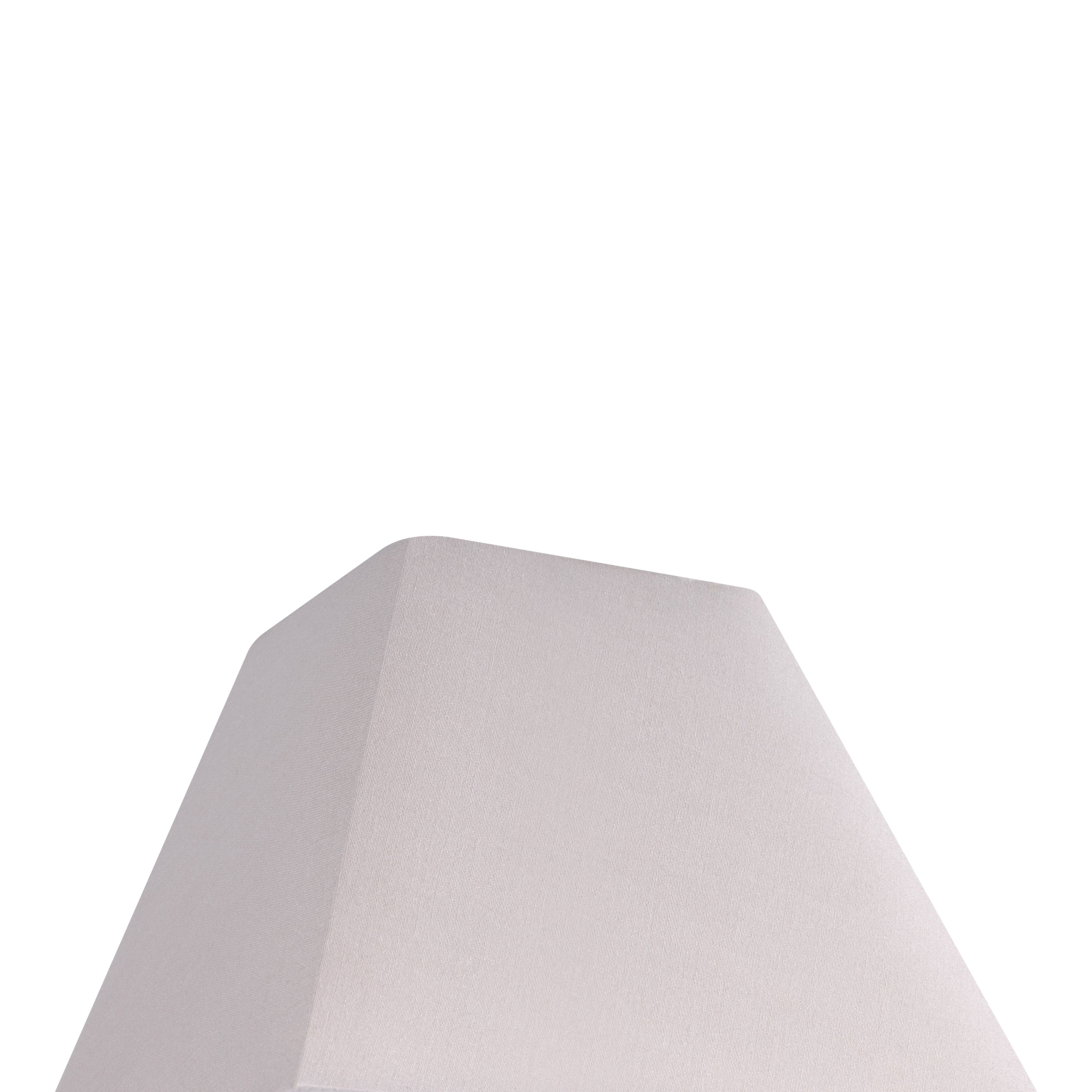GoodHome Qarnay Light grey Fabric dyed Light shade (D)30cm