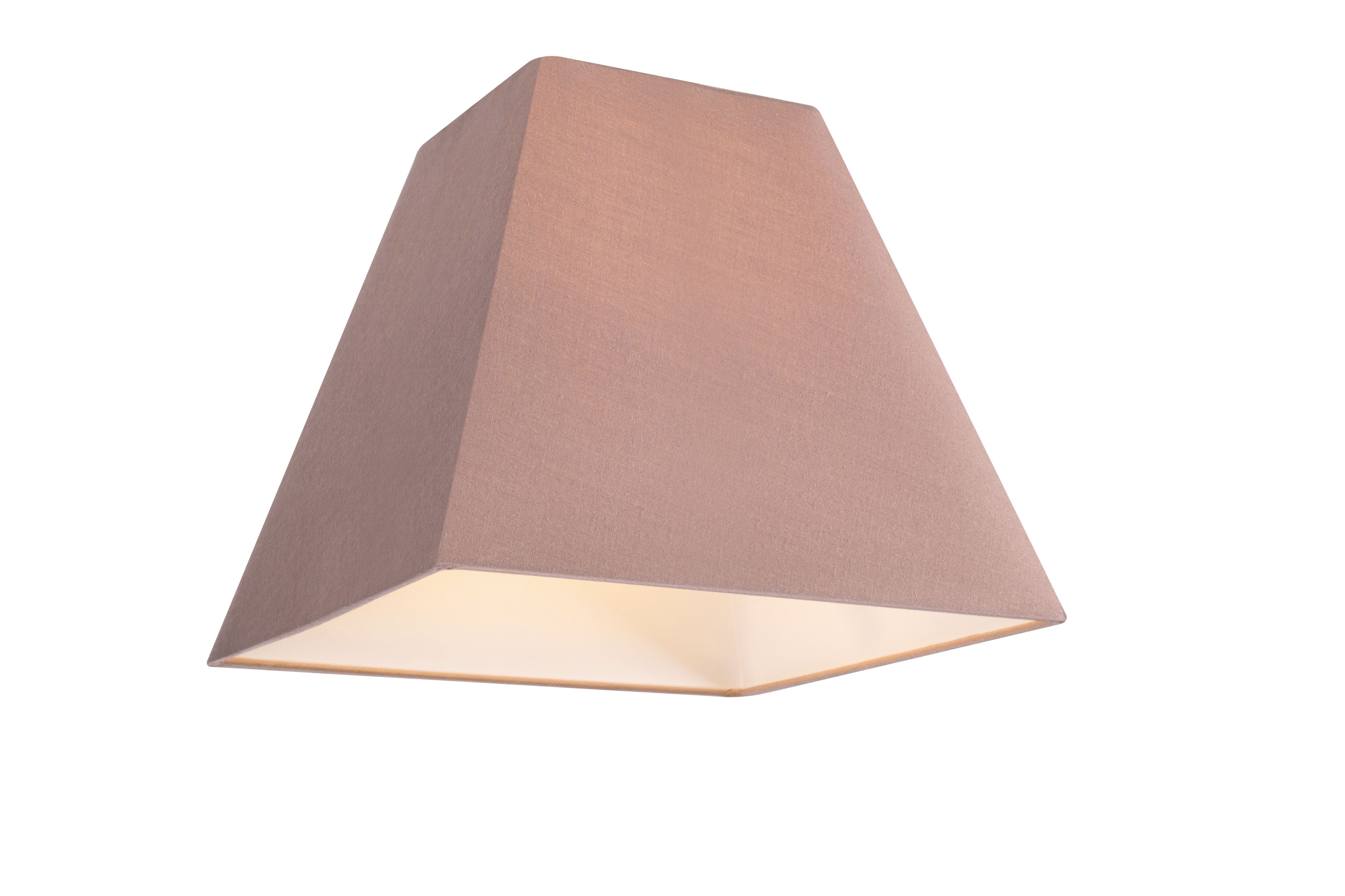GoodHome Qarnay Taupe Fabric dyed Light shade (D)20cm