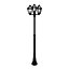 GoodHome Radley Lantern Black Mains-powered 3 lamp Outdoor 6 faces Post lantern (H)2370mm