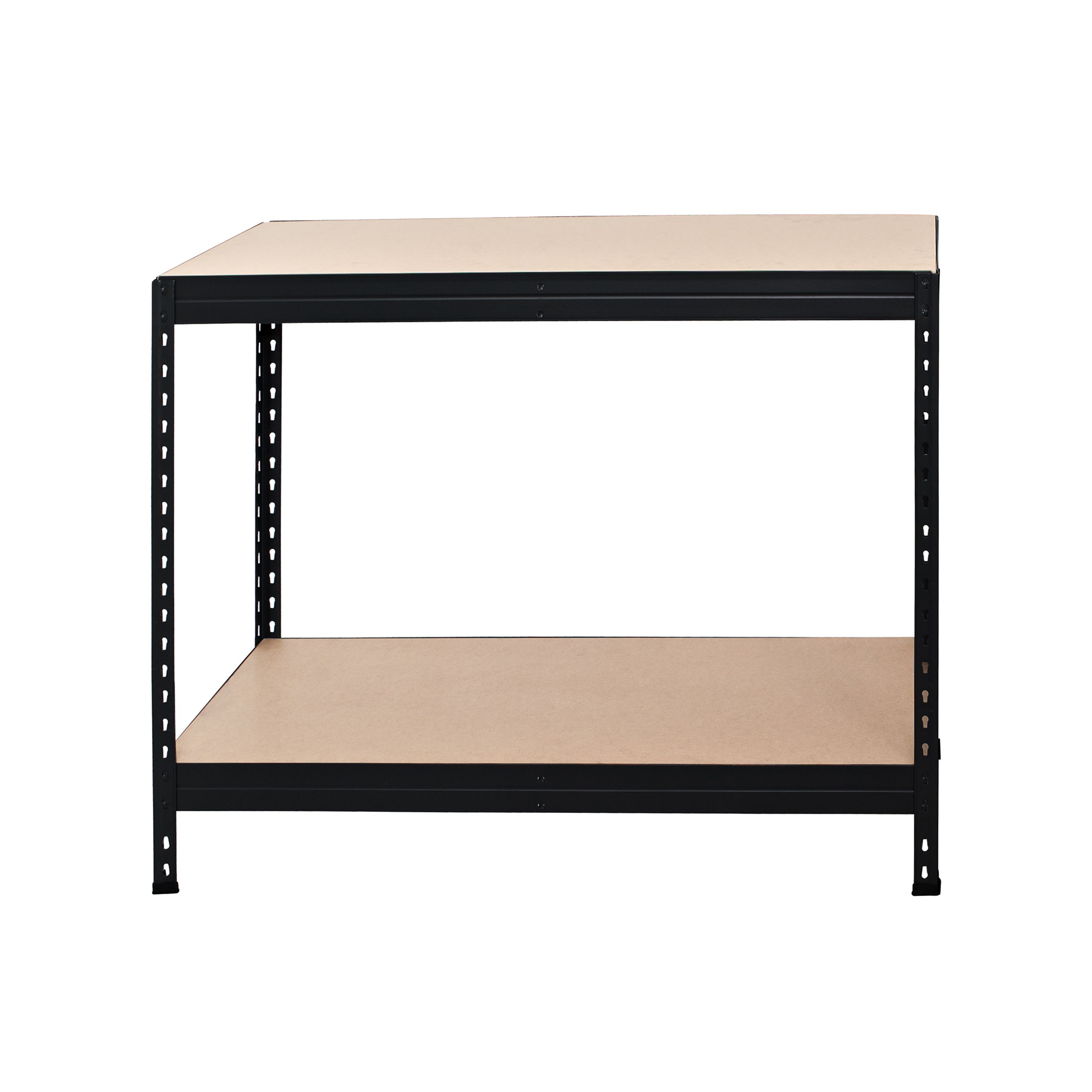 GoodHome Rand 2 shelf HDF & steel Shelving unit (H)900mm (W)970mm (D)600mm