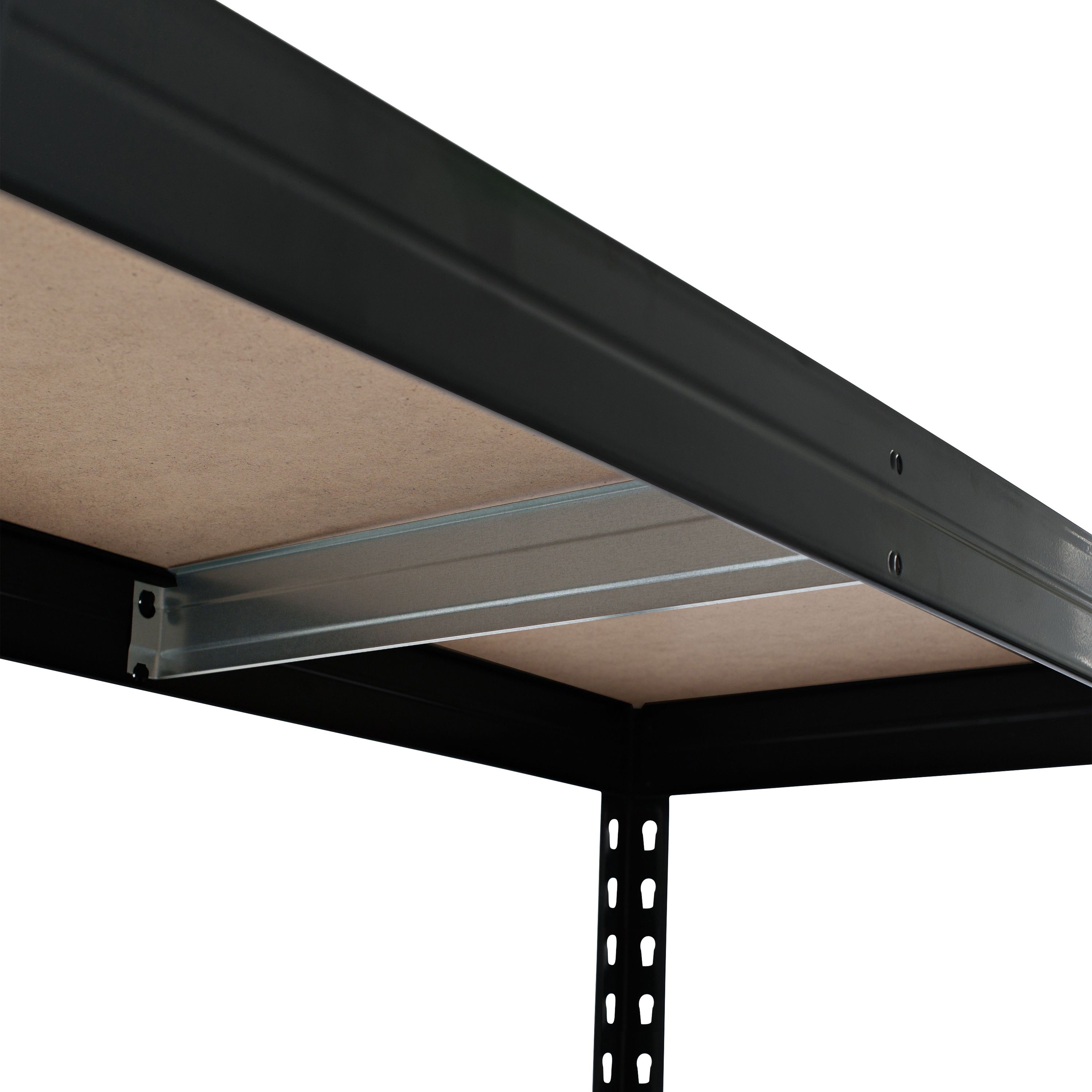 GoodHome Rand 2 shelf HDF & steel Shelving unit (H)900mm (W)970mm (D)600mm