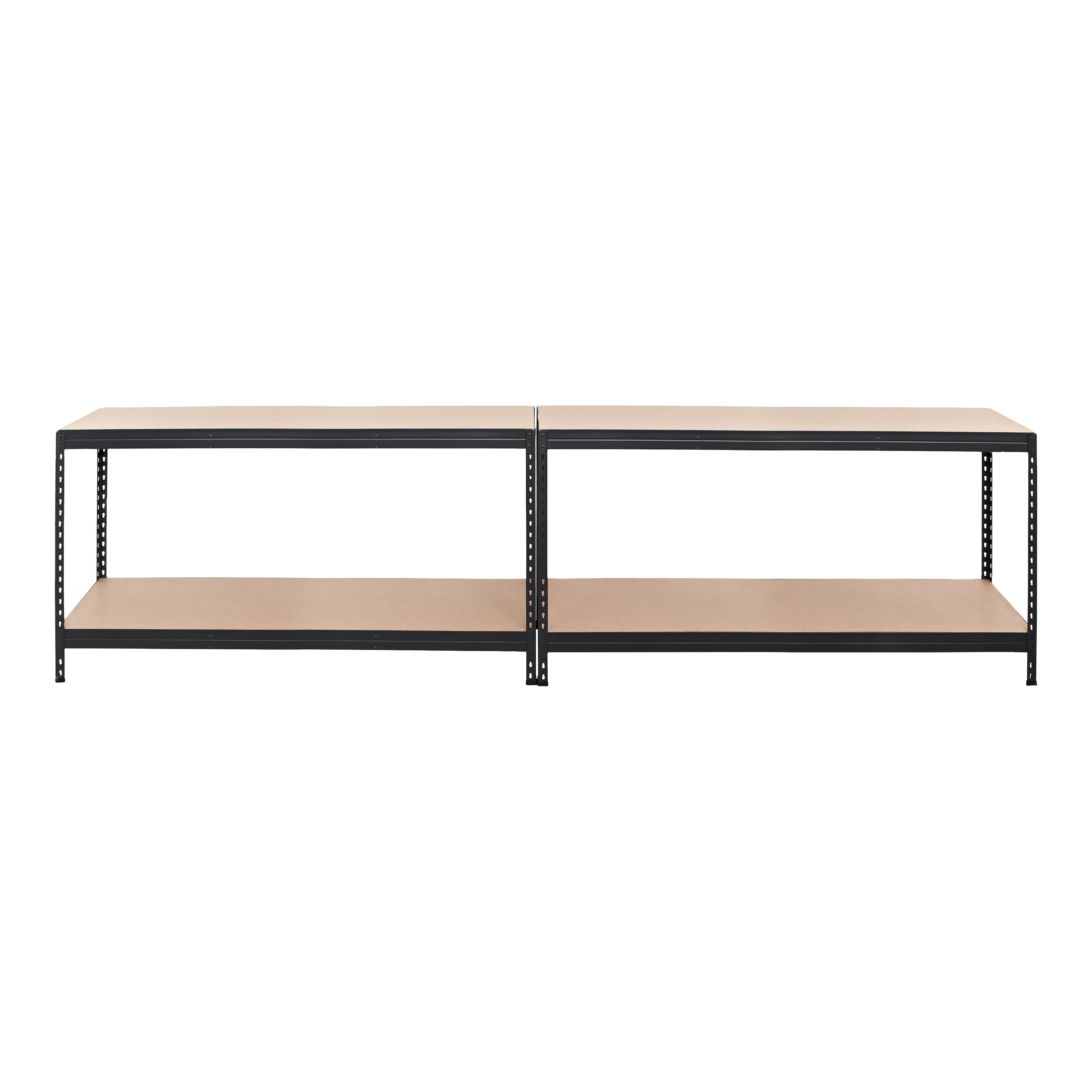 GoodHome Rand 4 shelf HDF & steel Shelving unit (H)1800mm (W)1656mm (D)600mm
