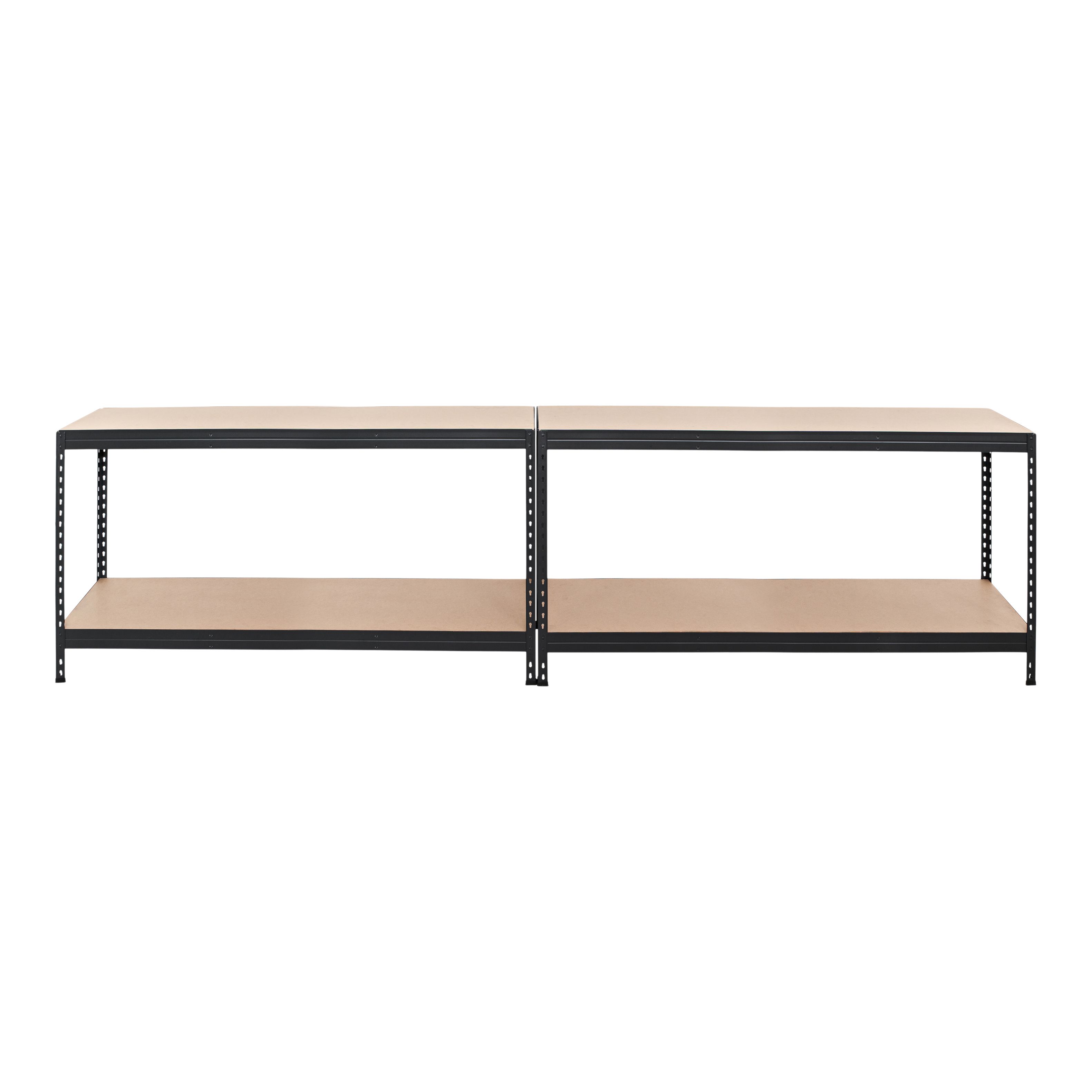 GoodHome Rand 4 shelf HDF & steel Shelving unit (H)1800mm (W)1656mm (D)600mm