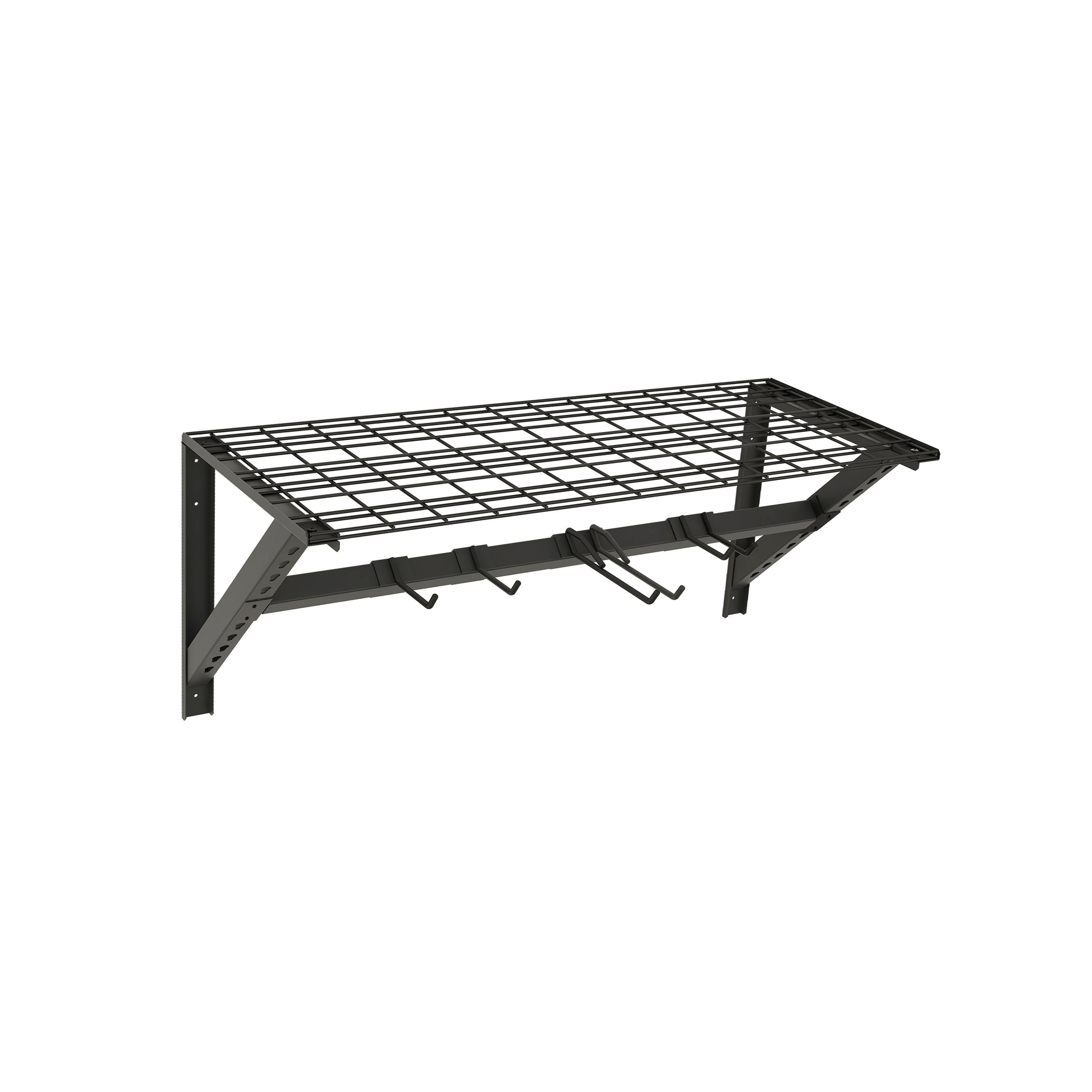 GoodHome Rand Black Garage Storage rack With hooks (H)412mm (W)968mm (D)400mm