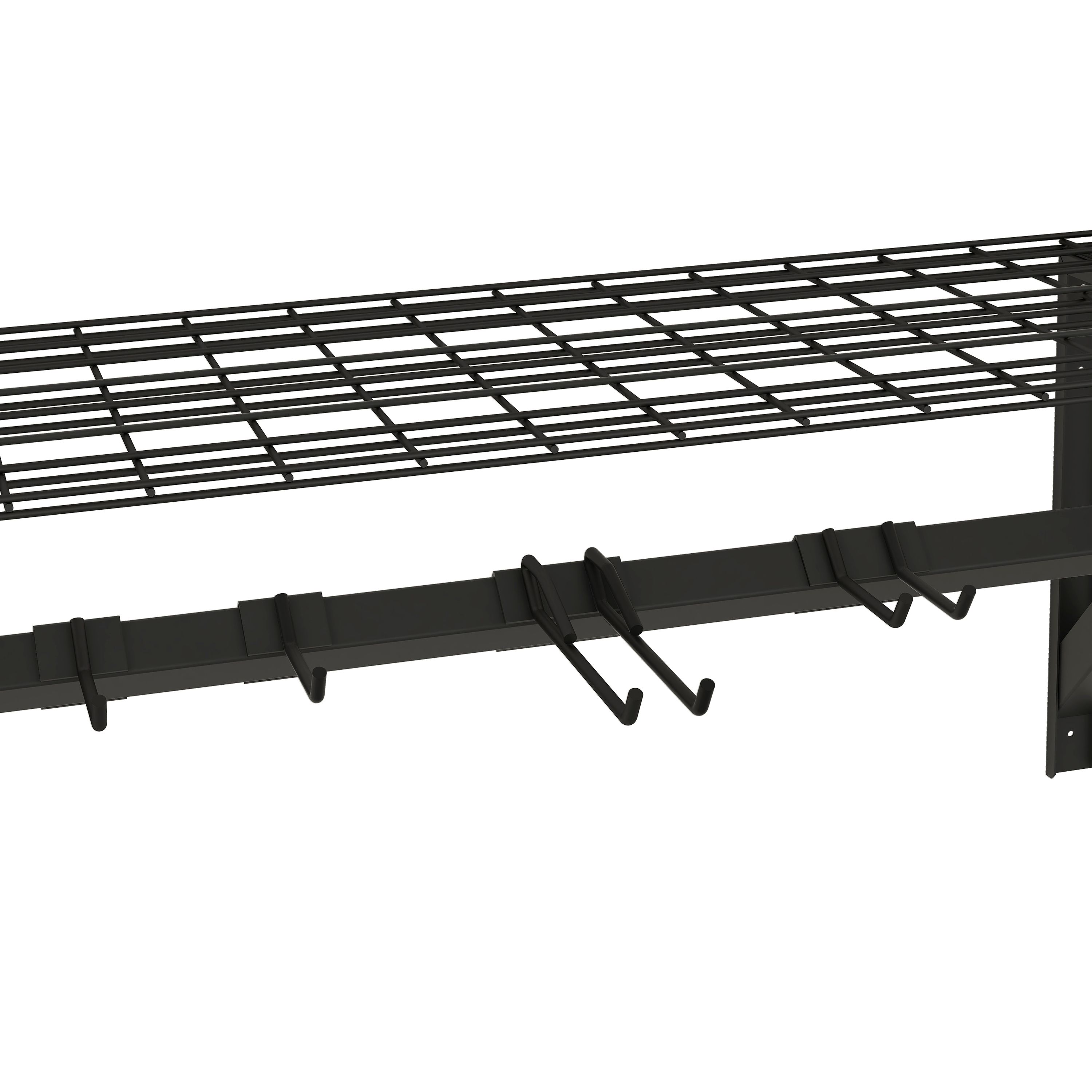 GoodHome Rand Black Garage Storage rack With hooks (H)412mm (W)968mm (D)400mm