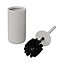GoodHome Rawa Matt Grey Ribbed effect Ceramic Toilet brush & holder