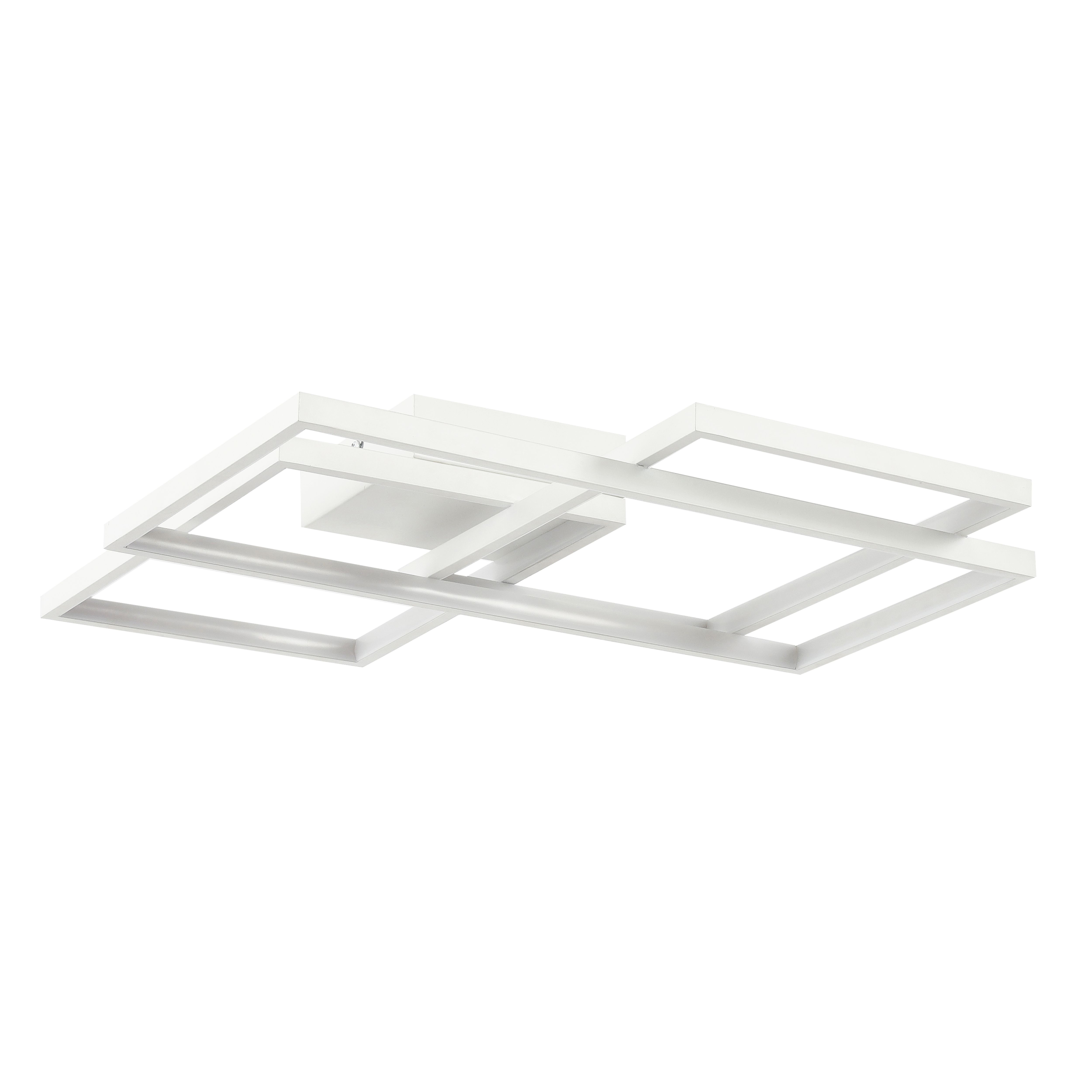 GoodHome Rectangle Matt Metal & plastic White LED Ceiling light