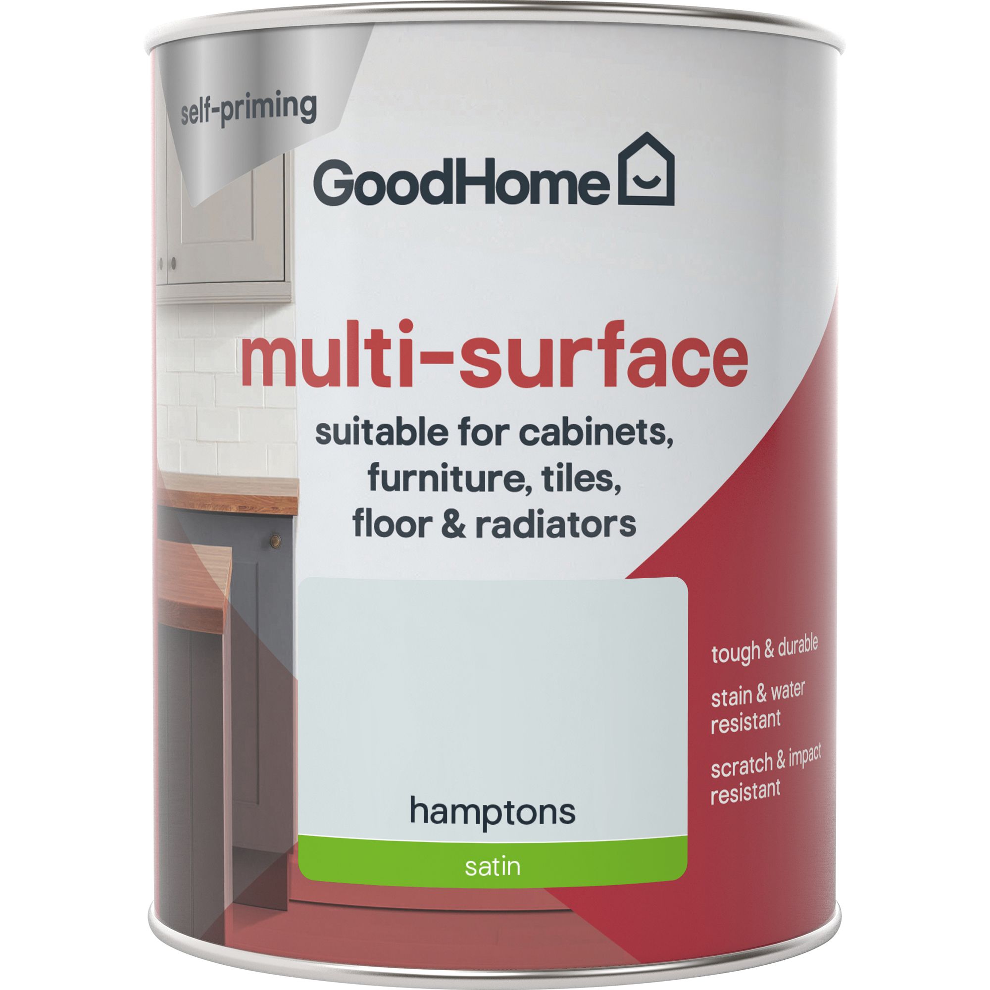 GoodHome Renovation Hamptons Satinwood Multi-surface paint, 750ml