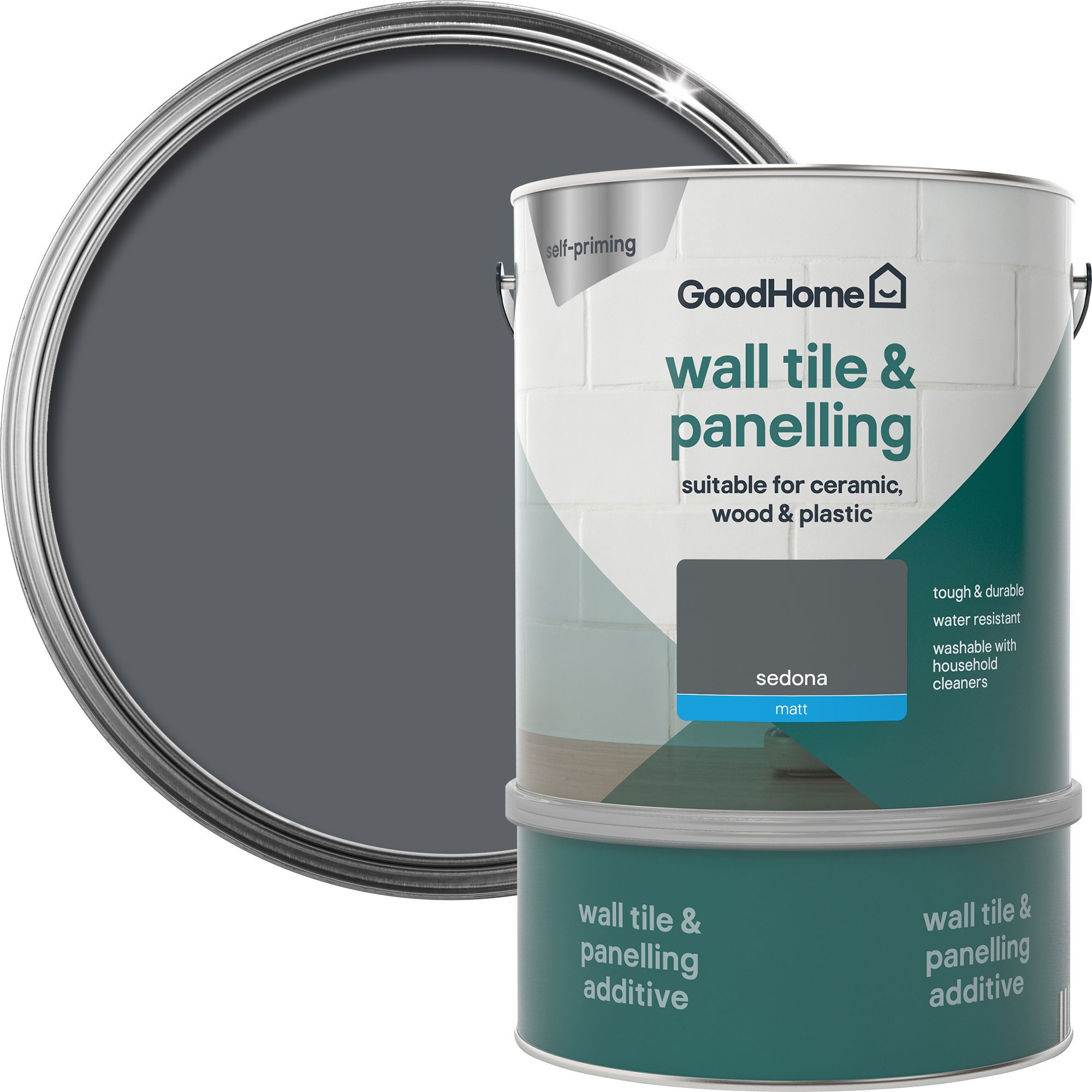 GoodHome Renovation Sedona Matt Wall tile & panelling paint, 2L