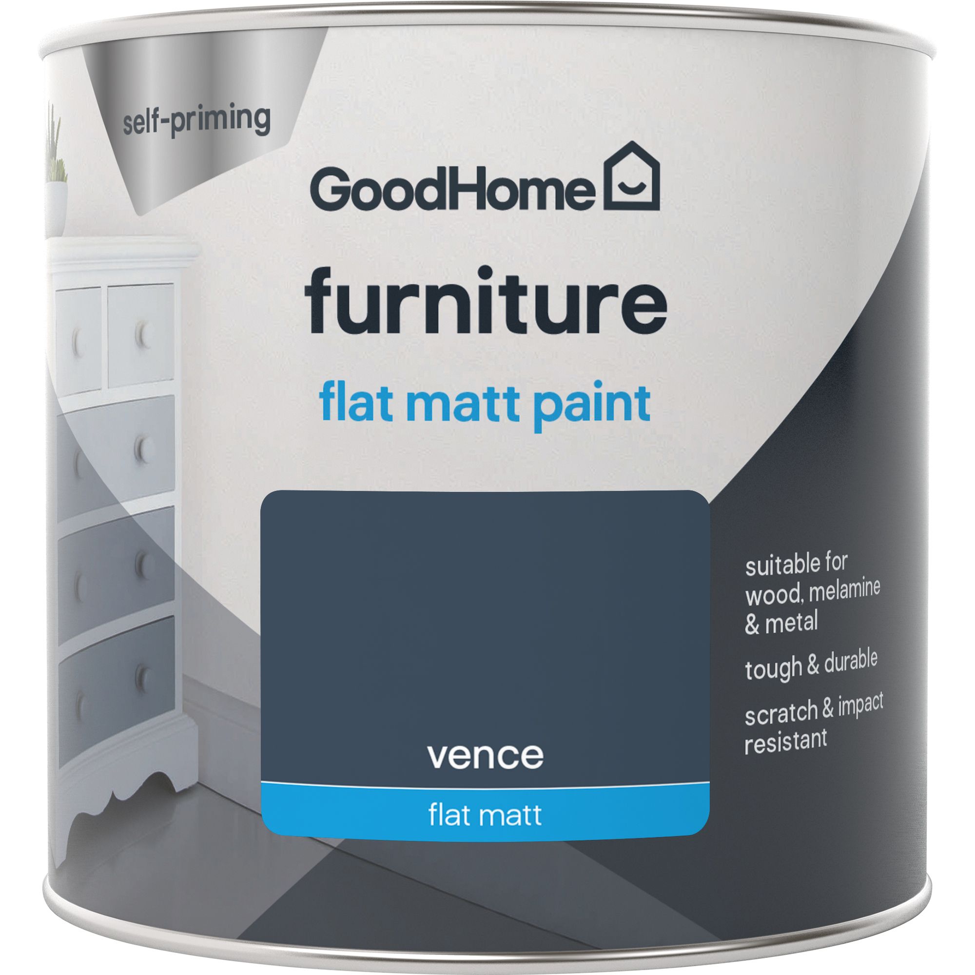 GoodHome Renovation Vence Flat matt Furniture paint, 500ml