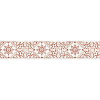 GoodHome Richi Red Tile effect Textured Border