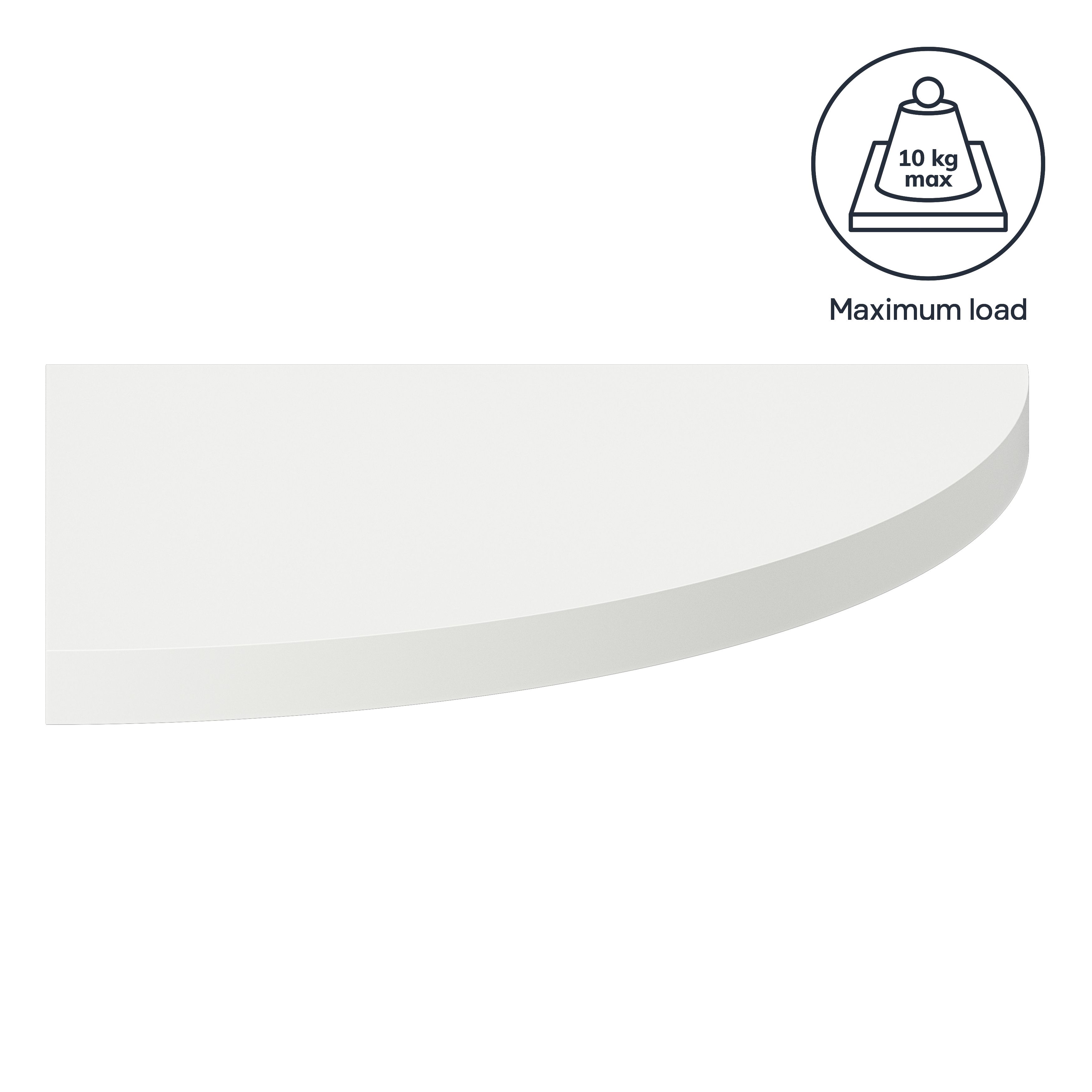 GoodHome Rigga Corner shelf (L)25cm x (D)25cm
