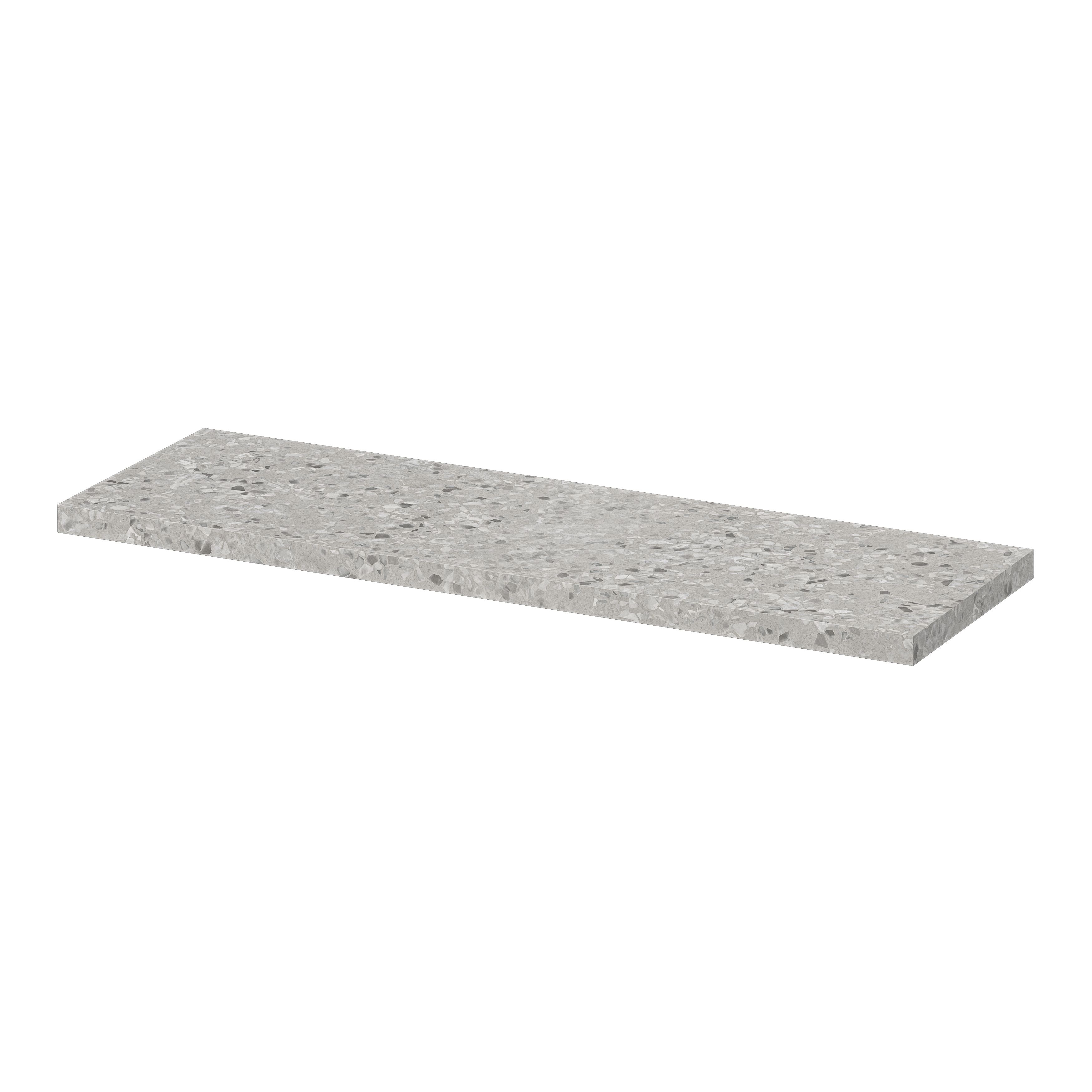 GoodHome Rigga Modular Grey terrazzo effect Rectangular Floating shelf ...