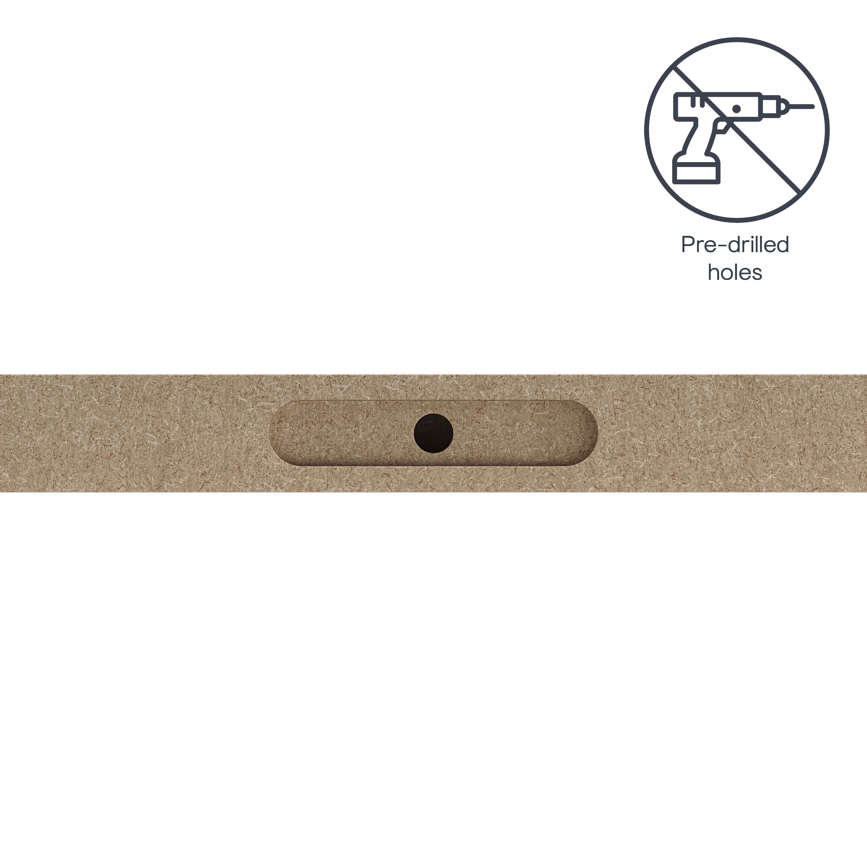 GoodHome Rigga Modular Terrazzo grey oak effect Rectangular Floating shelf (L)118cm x (D)19cm