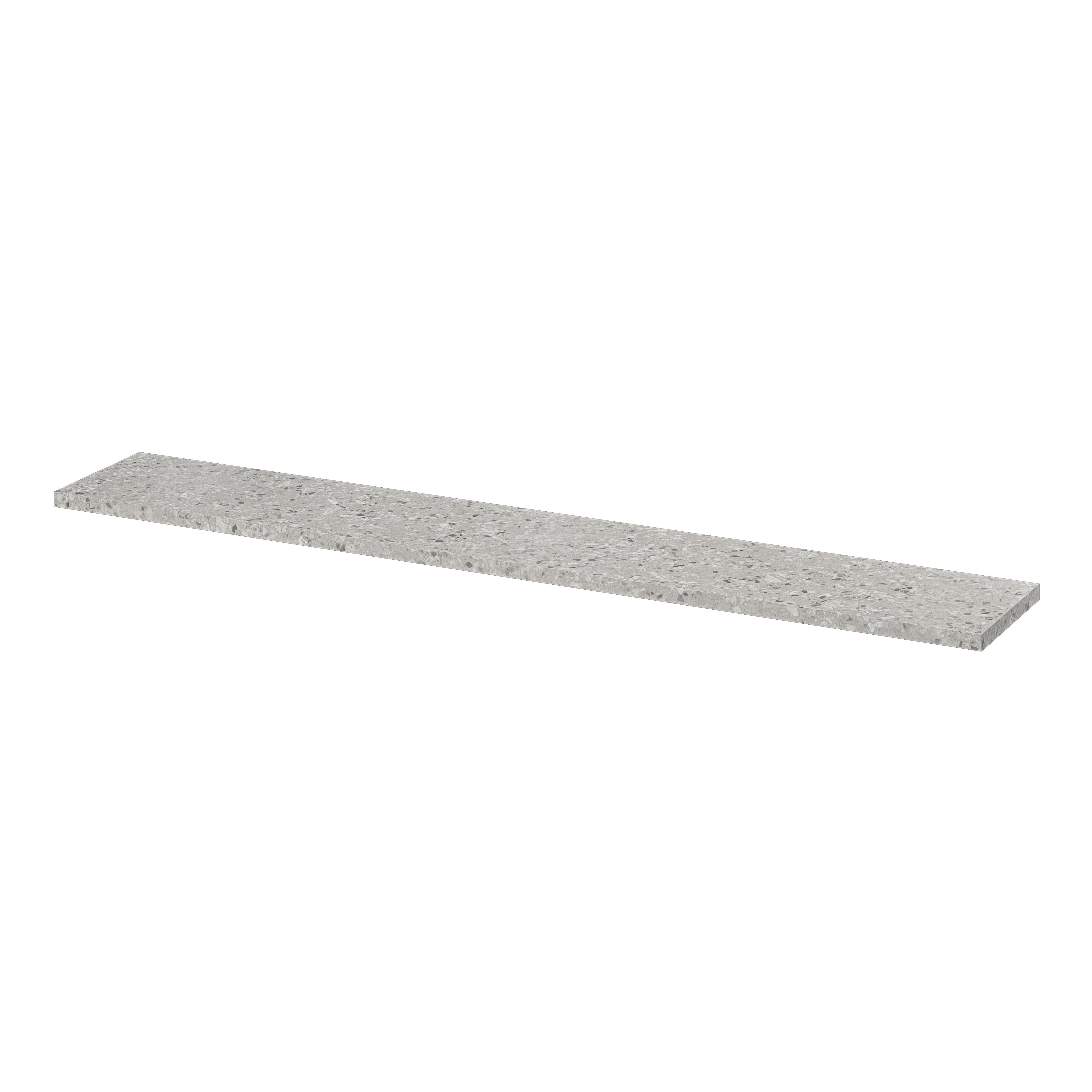 GoodHome Rigga Modular Terrazzo grey oak effect Rectangular Floating shelf (L)118cm x (D)19cm