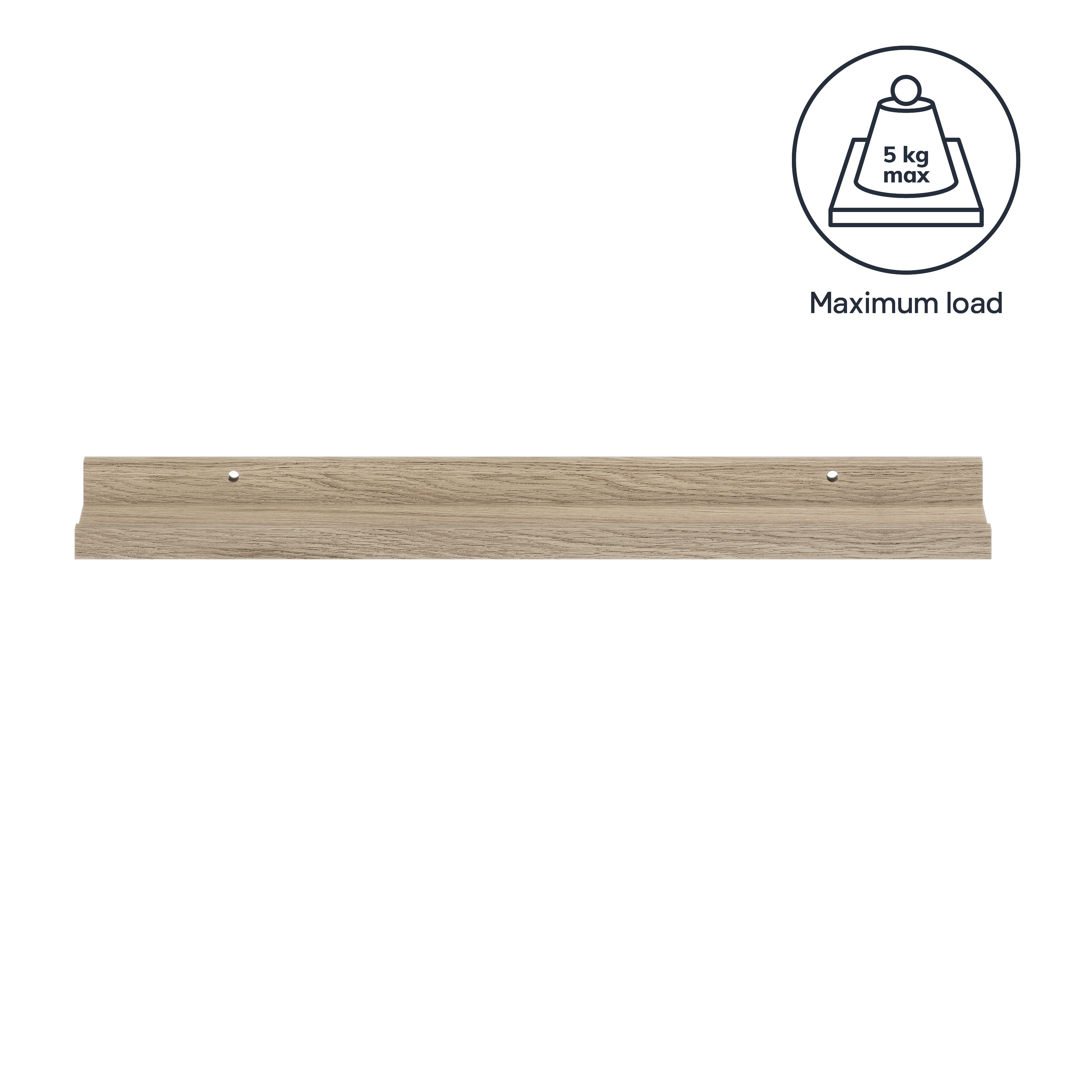 GoodHome Rigga Photo shelf (L)60cm x (D)10cm