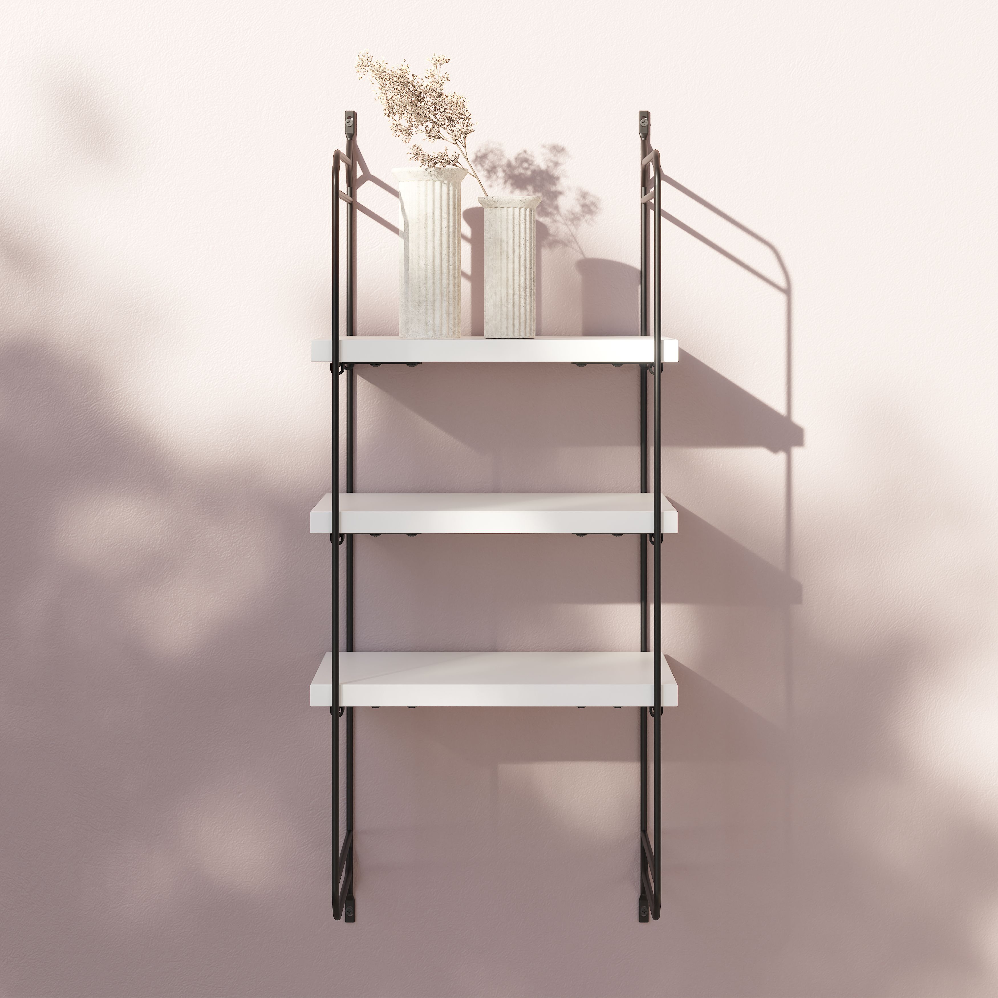 GoodHome Rigga Rectangular Floating shelf (L)30cm x (D)19cm