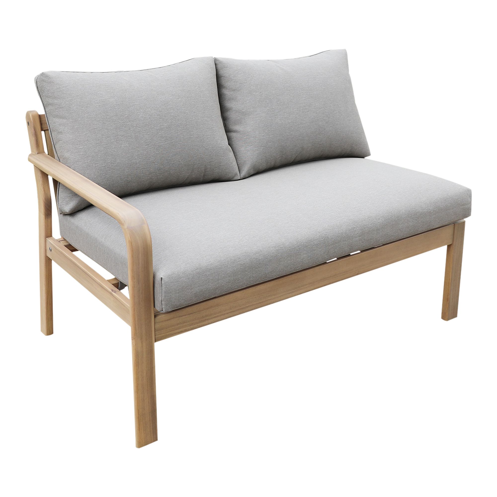 GoodHome Riveo Natural 5 Seater Modular corner Garden furniture set
