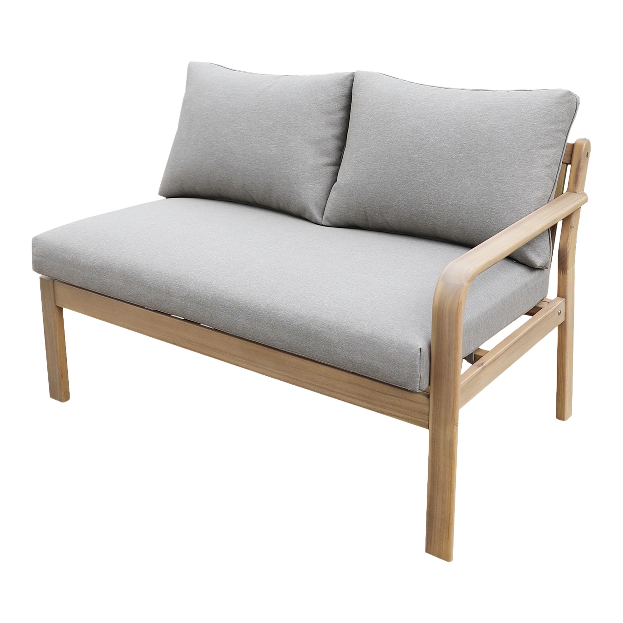 GoodHome Riveo Natural 5 Seater Modular corner Garden furniture set