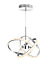 GoodHome Round Beaded Metal & plastic Chrome effect LED Entwined Ceiling light