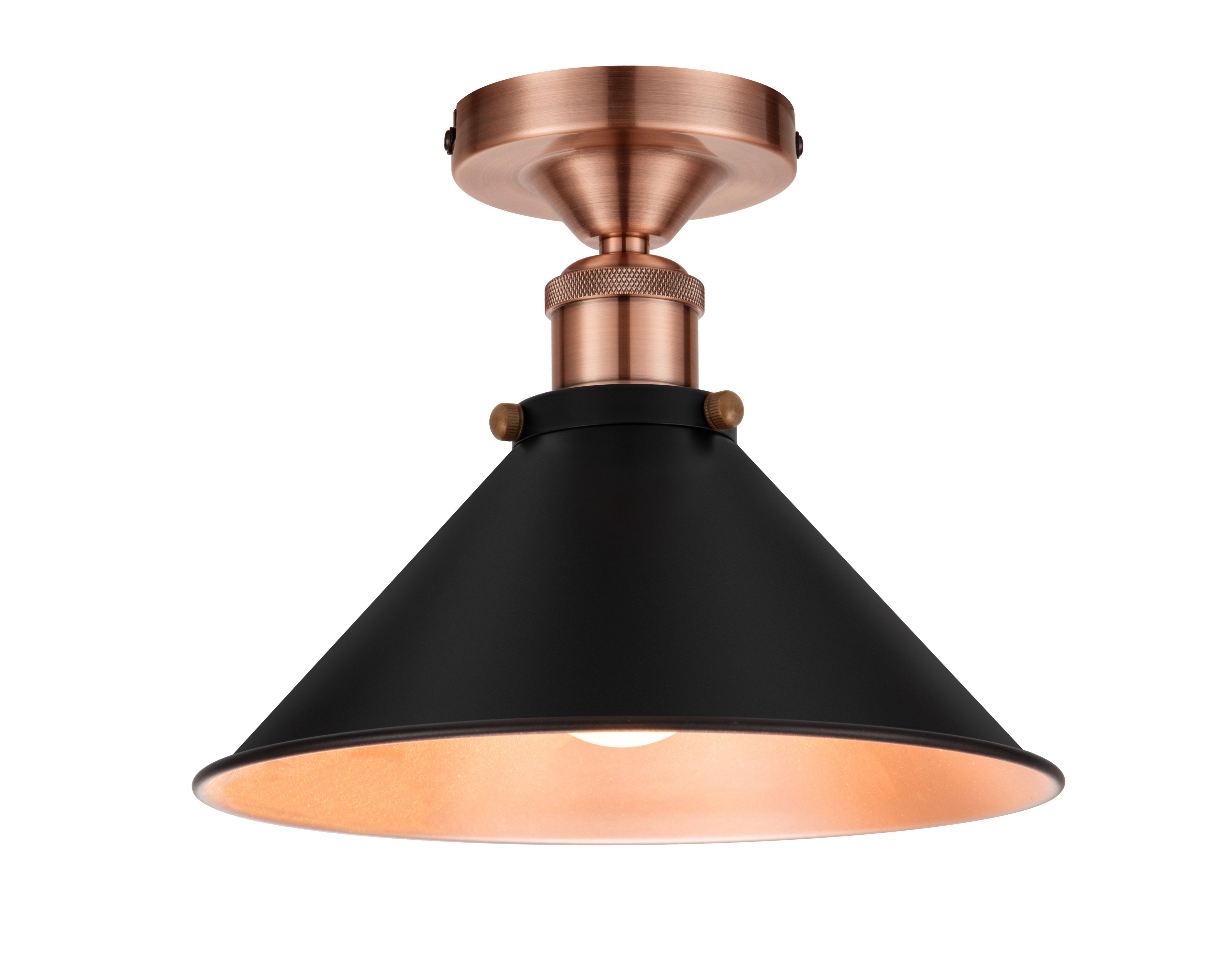 Black and deals copper ceiling light