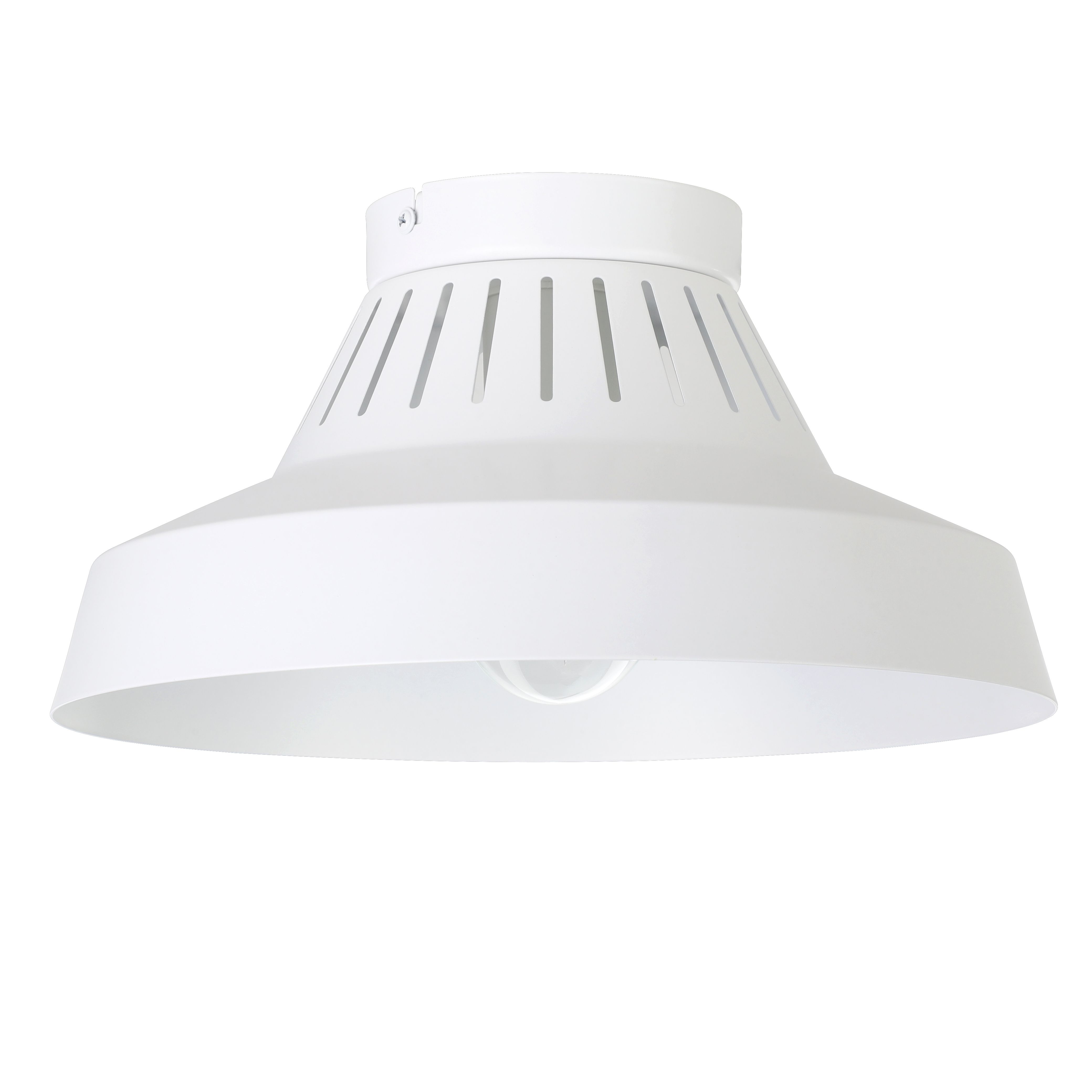 GoodHome Round Matt Metal White Ceiling light