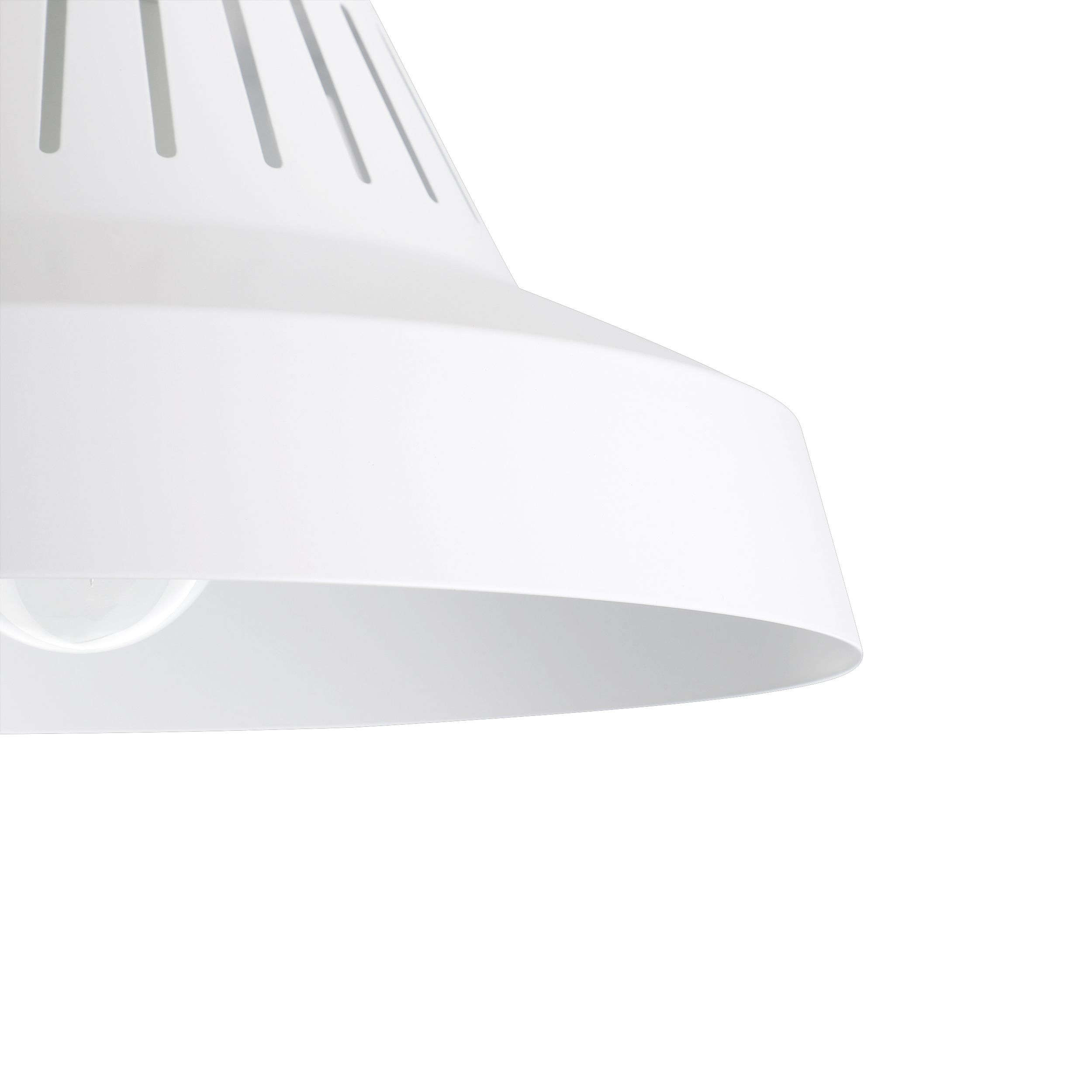 GoodHome Round Matt Metal White Ceiling light