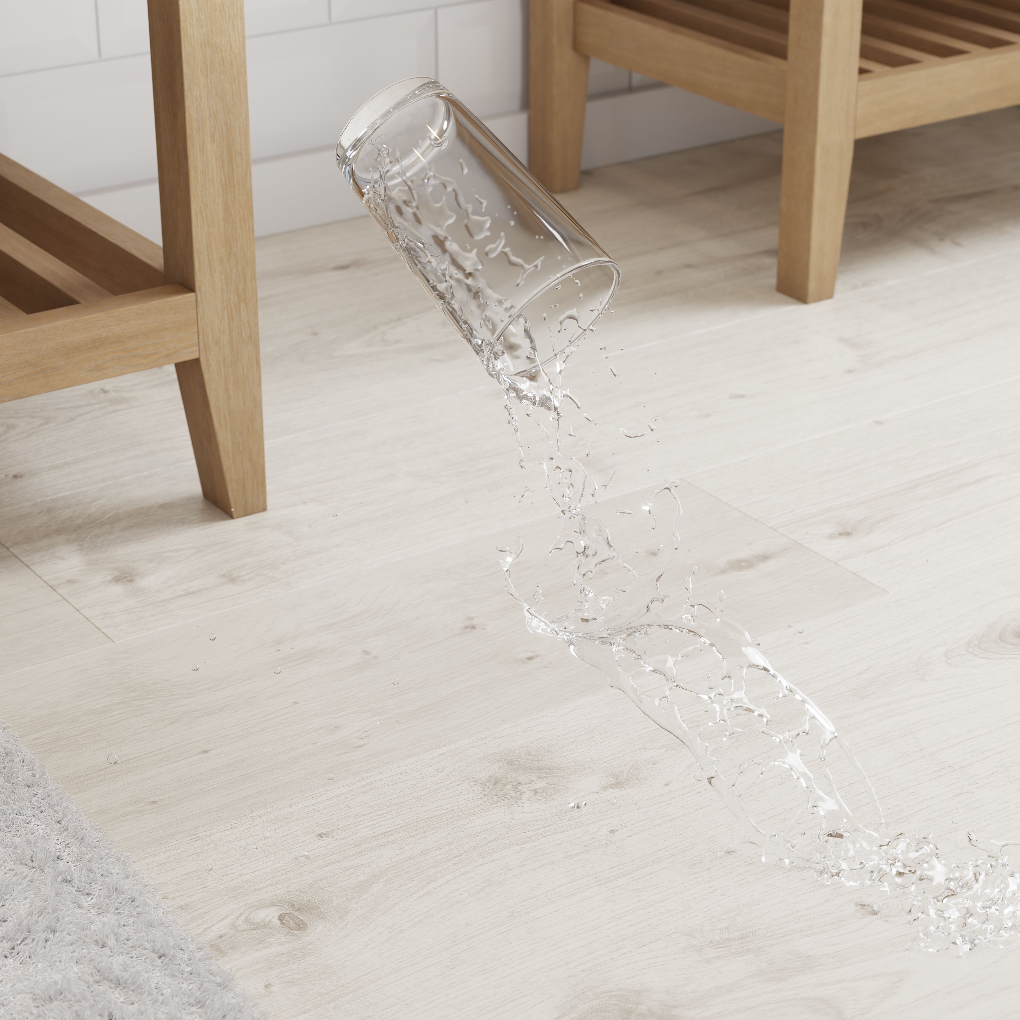 GoodHome Rowley Light Grey Wood effect Laminate Flooring, 1.99m²